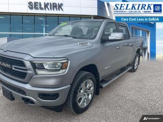 <b>Low Mileage, Aluminum Wheels,  Chrome Accents,  Proximity Key,  Touchscreen,  Streaming Audio!</b><br> <br>    Fully redesigned for 2019, this Ram 1500 has reduced weight and increased payload and towing capacity over the previous generations. This  2019 Ram 1500 is fresh on our lot in Selkirk. <br> <br>The Ram 1500 delivers power and performance everywhere you need it, with a tech-forward cabin that is all about comfort and convenience. Loaded with best-in-class features, its easy to see why the Ram 1500 is so popular. With the most towing and hauling capability in a Ram 1500, as well as improved efficiency and exceptional capability, this truck has the grit to take on any task. This low mileage  Crew Cab 4X4 pickup  has just 46,408 kms. Its  nice in colour  . It has an automatic transmission and is powered by a  395HP 5.7L 8 Cylinder Engine.  It may have some remaining factory warranty, please check with dealer for details. <br> <br> Our 1500s trim level is Big Horn. This Ram 1500 Big Horn comes very well equipped with stylish aluminum wheels, comfortable cloth seats and premium carpet floors, a leather steering wheel, Uconnect with a larger touchscreen, wireless streaming audio, USB and aux input jacks, and a useful rear view camera. This awesome pickup truck also includes power heated side mirrors, proximity keyless entry, cruise control, an HD suspension, towing equipment, chrome bumpers with rear step, chrome exterior accents, fog lights and much more. This vehicle has been upgraded with the following features: Aluminum Wheels,  Chrome Accents,  Proximity Key,  Touchscreen,  Streaming Audio,  Rear Camera,  Cruise Control. <br> To view the original window sticker for this vehicle view this <a href=http://www.chrysler.com/hostd/windowsticker/getWindowStickerPdf.do?vin=1C6SRFFT1KN848338 target=_blank>http://www.chrysler.com/hostd/windowsticker/getWindowStickerPdf.do?vin=1C6SRFFT1KN848338</a>. <br/><br> <br>To apply right now for financing use this link : <a href=https://www.selkirkchevrolet.com/pre-qualify-for-financing/ target=_blank>https://www.selkirkchevrolet.com/pre-qualify-for-financing/</a><br><br> <br/><br>Selkirk Chevrolet Buick GMC Ltd carries an impressive selection of new and pre-owned cars, crossovers and SUVs. No matter what vehicle you might have in mind, weve got the perfect fit for you. If youre looking to lease your next vehicle or finance it, we have competitive specials for you. We also have an extensive collection of quality pre-owned and certified vehicles at affordable prices. Winnipeg GMC, Chevrolet and Buick shoppers can visit us in Selkirk for all their automotive needs today! We are located at 1010 MANITOBA AVE SELKIRK, MB R1A 3T7 or via phone at 204-482-1010.<br> Come by and check out our fleet of 80+ used cars and trucks and 190+ new cars and trucks for sale in Selkirk.  o~o
