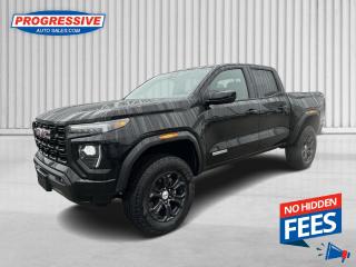 <b>Off-Road Suspension,  Apple CarPlay,  Android Auto,  Lane Keep Assist,  Forward Collision Alert!</b><br> <br>    All-new for 2023, this iconic midsize truck offers exceptional versatility and robust build quality. This  2023 GMC Canyon is for sale today. <br> <br>Aimed at shoppers who desire the capability of a traditional pickup without the compromise of a full-size truck, this redesigned and re-engineering 2023 GMC Canyon is ready to take on whatever you throw at it. From work-site duties to intense off-road sessions, this Canyon is sure to never skip a beat!This  Crew Cab 4X4 pickup  has 12,800 kms. Its  black in colour  . It has a 8 speed automatic transmission and is powered by a  310HP 2.7L 4 Cylinder Engine. <br> <br> Our Canyons trim level is Elevation. This rugged truck features a comprehensive off-roading package with factory-lifted suspension, front recovery hooks and off-road performance display, along with great standard features such as a vivid 11.3-inch diagonal infotainment screen with Apple CarPlay and Android Auto, remote keyless entry, air conditioning, and a 6-speaker audio system. Safety features include automatic emergency braking, front pedestrian braking, lane keeping assist with lane departure warning, Teen Driver, and forward collision alert with IntelliBeam high beam assist. This vehicle has been upgraded with the following features: Off-road Suspension,  Apple Carplay,  Android Auto,  Lane Keep Assist,  Forward Collision Alert,  Front Pedestrian Braking,  Proximity Key. <br> <br>To apply right now for financing use this link : <a href=https://www.progressiveautosales.com/credit-application/ target=_blank>https://www.progressiveautosales.com/credit-application/</a><br><br> <br/><br><br> Progressive Auto Sales provides you with the all the tools you need to find and purchase a used vehicle that meets your needs and exceeds your expectations. Our Sarnia used car dealership carries a wide range of makes and models for exceptionally low prices due to our extensive network of Canadian, Ontario and Sarnia used car dealerships, leasing companies and auction groups. </br>

<br> Our dealership wouldnt be where we are today without the great people in Sarnia and surrounding areas. If you have any questions about our services, please feel free to ask any one of our staff. If you want to visit our dealership, you can also find our hours of operation and location information on our Contact page. </br> o~o