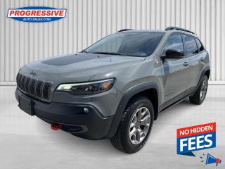 <b>Android Auto,  Apple CarPlay,  Power Liftgate,  Off-Road Suspension,  Heated Seats!</b><br> <br>    This Jeep Cherokee delivers plenty of off-roading capability, but the bigger story is that its civilized and comfortable enough for your daily commute. This  2022 Jeep Cherokee is for sale today. <br> <br>With an exceptionally smooth ride and an award-winning interior, this Jeep Cherokee can take you anywhere in comfort and style. This Cherokee has a refined look without sacrificing its rugged presence. Experience the freedom of adventure and discover new territories with the unique and authentically crafted Jeep Cherokee. This  SUV has 62,699 kms. Its  grey in colour  . It has a 9 speed automatic transmission and is powered by a  271HP 3.2L V6 Cylinder Engine. <br> <br> Our Cherokees trim level is Trailhawk. This Cherokee Trailhawk edition adds skid plates, tow hooks, and off road suspension so you can build new roads no matter the conditions. This rugged and ready Cherokee offers heated front seats, a power liftgate, heated steering wheel, proximity keys, blind spot detection, parking sensors, remote start, and LED headlights for comfort and convenience. Stay connected on the commute or the trail with a 4G Wi-Fi hotspot, Apple CarPlay, Android Auto, and wireless streaming Audio.
 This vehicle has been upgraded with the following features: Android Auto,  Apple Carplay,  Power Liftgate,  Off-road Suspension,  Heated Seats,  Heated Steering Wheel,  Blind Spot Detection. <br> To view the original window sticker for this vehicle view this <a href=http://www.chrysler.com/hostd/windowsticker/getWindowStickerPdf.do?vin=1C4PJMBX2ND505938 target=_blank>http://www.chrysler.com/hostd/windowsticker/getWindowStickerPdf.do?vin=1C4PJMBX2ND505938</a>. <br/><br> <br>To apply right now for financing use this link : <a href=https://www.progressiveautosales.com/credit-application/ target=_blank>https://www.progressiveautosales.com/credit-application/</a><br><br> <br/><br><br> Progressive Auto Sales provides you with the all the tools you need to find and purchase a used vehicle that meets your needs and exceeds your expectations. Our Sarnia used car dealership carries a wide range of makes and models for exceptionally low prices due to our extensive network of Canadian, Ontario and Sarnia used car dealerships, leasing companies and auction groups. </br>

<br> Our dealership wouldnt be where we are today without the great people in Sarnia and surrounding areas. If you have any questions about our services, please feel free to ask any one of our staff. If you want to visit our dealership, you can also find our hours of operation and location information on our Contact page. </br> o~o