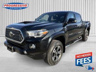 <b>Heated Seats,  Aluminum Wheels,  Adaptive Cruise Control,  EZ Lift & Lower Tailgate,  Leather-Wrapped Steering Wheel!</b><br> <br>    This Toyota Tacoma stands out from the pack with good looks and rugged capability. This  2019 Toyota Tacoma is for sale today. <br> <br>This Toyota Tacoma is what happens when a 50+ year legacy of toughness meets a whole lot of modern tech and combines it all into one unstoppable package. Theres also more to this impressive machine than just its aggressive good looks. Inside youll find superior comfort and technology to keep you feeling refreshed during those hard-charging expeditions and its advanced off-road suspension makes sure you get home in one piece. If you find yourself ready for a truck that can actually keep up with your on the go lifestyle, then this Tacoma is a great place to start.This  Crew Cab 4X4 pickup  has 97,791 kms. Its  black in colour  . It has a 6 speed automatic transmission and is powered by a  278HP 3.5L V6 Cylinder Engine.  It may have some remaining factory warranty, please check with dealer for details. <br> <br> Our Tacomas trim level is SR5. This rugged and powerful Tacoma SR5 comes with everything you need and more such as aluminum wheels, an easy lift & lower tailgate, rear bumper steps, remote keyless entry, a leather wrapped steering wheel, heated seats with upgraded seat material, a 6.1 inch touchscreen that features wireless streaming audio, a rear view camera, USB and aux jacks. Additional features include power heated mirrors, front fog lights, rear underseat storage, hill-start assist and Toyota Safety Sense which comes with lane departure warning, automatic highbeam assist, dynamic radar cruise control and pedestrian detection plus much more. This vehicle has been upgraded with the following features: Heated Seats,  Aluminum Wheels,  Adaptive Cruise Control,  Ez Lift & Lower Tailgate,  Leather-wrapped Steering Wheel,  Remote Keyless Entry,  Streaming Audio. <br> <br>To apply right now for financing use this link : <a href=https://www.progressiveautosales.com/credit-application/ target=_blank>https://www.progressiveautosales.com/credit-application/</a><br><br> <br/><br><br> Progressive Auto Sales provides you with the all the tools you need to find and purchase a used vehicle that meets your needs and exceeds your expectations. Our Sarnia used car dealership carries a wide range of makes and models for exceptionally low prices due to our extensive network of Canadian, Ontario and Sarnia used car dealerships, leasing companies and auction groups. </br>

<br> Our dealership wouldnt be where we are today without the great people in Sarnia and surrounding areas. If you have any questions about our services, please feel free to ask any one of our staff. If you want to visit our dealership, you can also find our hours of operation and location information on our Contact page. </br> o~o