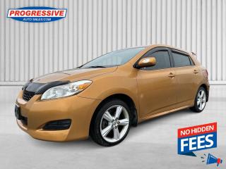 <b>Air Conditioning,  Remote Keyless Entry,  Power Seats,  Power Windows,  Power Doors!</b><br> <br>    Fun, sporty, and practical. The versatile Toyota Matrix does it all! This  2010 Toyota Matrix is for sale today. <br> <br>An economical sports wagon, the 2010 Toyota Matrix successfully blends the usefulness of a crossover utility vehicle with the fun of a sports car. The biggest change for the 2010 Matrix was the addition of Vehicle Stability Control (VSC) and Traction Control as standard equipment. Inside, theres plenty of room for five and the rear seats fold down to create a flat, voluminous cargo area. The engine offers a lot of pep and exceptional fuel economy. Excellent styling can be found on the exterior which is slightly longer and wider than the previous generation of Matrix. This  wagon has 200,781 kms. Its  orange in colour  . It has a 5 speed automatic transmission and is powered by a  158HP 2.4L 4 Cylinder Engine.   This vehicle has been upgraded with the following features: Air Conditioning,  Remote Keyless Entry,  Power Seats,  Power Windows,  Power Doors,  Cruise Control. <br> <br>To apply right now for financing use this link : <a href=https://www.progressiveautosales.com/credit-application/ target=_blank>https://www.progressiveautosales.com/credit-application/</a><br><br> <br/><br><br> Progressive Auto Sales provides you with the all the tools you need to find and purchase a used vehicle that meets your needs and exceeds your expectations. Our Sarnia used car dealership carries a wide range of makes and models for exceptionally low prices due to our extensive network of Canadian, Ontario and Sarnia used car dealerships, leasing companies and auction groups. </br>

<br> Our dealership wouldnt be where we are today without the great people in Sarnia and surrounding areas. If you have any questions about our services, please feel free to ask any one of our staff. If you want to visit our dealership, you can also find our hours of operation and location information on our Contact page. </br> o~o