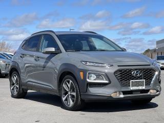 2021 Hyundai Kona 1.6T ULTIMATE | AWD | LEATHER | NAVI | SUNROOF | 

4D Sport Utility 1.6L Turbo GDI 4-Cylinder 7-Speed Automatic AWD | Heated Seats, | Bluetooth, | Sunroof, 4-Wheel Disc Brakes, 8 Speakers, ABS brakes, Air Conditioning, Alloy wheels, AM/FM radio: SiriusXM, Automatic temperature control, Brake assist, Electronic Stability Control, Exterior Parking Camera Rear, Front fog lights, Fully automatic headlights, Heads-Up Display, Heated front seats, Leather Seat Trim, Navigation System, Panic alarm, Power driver seat, Power moonroof, Power steering, Power windows, Rear window defroster, Remote keyless entry, Security system, Split folding rear seat, Steering wheel mounted audio controls, Telescoping steering wheel, Tilt steering wheel, Traction control, Trip computer, Turn signal indicator mirrors.

Awards:
  * ALG Canada Residual Value Awards

Reviews:
  * Owners tend to report being impressed by the Konas unique looks, sporty and refined drive, strong wintertime performance, maneuverability, and overall bang for the buck. Enthusiast drivers should find the available turbo engine and paddle-shift transmission to be smooth and thrifty when driven gently, and entertaining and eager when driven spiritedly. Source: autoTRADER.ca