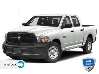 <p>Unleash power and performance with the RAM 1500 ST CREW CAB 4X4. Designed to conquer any terrain and elevate your driving experience, this truck is a true testament to rugged sophistication.</p>

<p><strong>Exterior</strong></p>

<p>Wrapped in a stunning Bright White Clear Coat, the RAM 1500 ST commands attention wherever it roams. Its bold presence is accentuated by Halogen Quad Headlamps and 17X7.0 Steel Wheels, ensuring both style and durability.</p>

<p><strong>Interior</strong></p>

<p>Slide into the cabin and experience comfort redefined. Black/Diesel Gray Cloth 40/20/40 Bench Seat welcomes you, while amenities like Air Conditioning, Speed Control, and Uconnect 3.0 AM/FM with 6 Speakers keep you connected and in control.</p>

<p><strong>Performance</strong></p>

<p>Under the hood lies the heart of a beast - a 5.7L V8 HEMI MDS VVT Engine paired with a 6-Speed Auto 65RFE Transmission. Whether you're tackling rough trails or cruising down the highway, expect seamless power delivery and impressive efficiency.</p>

<p><strong>Safety</strong></p>

<p>Your safety is paramount. With Advanced Multistage Front Air Bags, Electronic Stability Control, and Anti-Lock 4-Wheel Disc Brakes, the RAM 1500 ST ensures peace of mind on every journey.</p>

<p> </p>

<p>Visit our dealership or contact us at (705) 726-0393 to schedule a test drive and witness the unmatched performance and versatility of the RAM 1500 ST CREW CAB 4X4. Your adventure awaits.</p>

<p> </p>
<p></p>

<h4>AS-IS PRE-OWNED VEHICLE</h4>

<p>The buyer of this vehicle will be responsible for all costs associated with passing a Ministry of Transportation Safety Inspection, which is needed to license a vehicle in the Province of Ontario. We are offering this vehicle at a reduced price, as the buyer will be responsible for all costs associated with making this vehicle roadworthy. We have not inspected this vehicle mechanically and do not know what repairs/costs are involved in getting it roadworthy. It may or may not have mechanical, cosmetic, safety and/or emissions issues. By allowing you to choose where and how you want the certifications completed, you have an opportunity to save money!</p>

<p>This vehicle is being sold AS-IS, unfit, not e-tested, and is not represented as being in roadworthy condition, mechanically sound or maintained at any guaranteed level of quality. The vehicle may not be fit for use as a means of transportation and may require substantial repairs at the purchasers expense. It may not be possible to register the vehicle to be driven in its current condition. This vehicle does not qualify for AutoIQs 7-Day Money Back Guarantee</p>

<p>SPECIAL NOTE: This vehicle is reserved for AutoIQs retail customers only. Please, no dealer calls. Errors and omissions excepted.</p>

<p>*As-traded, specialty or high-performance vehicles are excluded from the 7-Day Money Back Guarantee Program (including, but not limited to Ford Shelby, Ford mustang GT, Ford Raptor, Chevrolet Corvette, Camaro 2SS, Camaro ZL1, V-Series Cadillac, Dodge/Jeep SRT, Hyundai N Line, all electric models)</p>

<p>INSGMT</p>