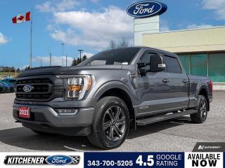 Carbonized Gray Metallic 2023 Ford F-150 XLT 4D SuperCrew 3.5L PowerBoost Full-Hybrid V6 10-Speed Automatic 4WD 3.5L PowerBoost Full-Hybrid V6, 4WD, 10-Way Power Driver & Passenger Seats, 360 Degree Camera, 4-Wheel Disc Brakes, 4x4 FX4 Off-Road Decal, 7 Speakers, 8 Productivity Screen in Instrument Cluster, ABS brakes, Accent-Colour Step Bars, Air Conditioning, Alloy wheels, AM/FM radio: SiriusXM with 360L, Auto High-beam Headlights, Black 2-Bar Style Grille w/Tarnished Black Surround, BLIS w/Trailer Tow Coverage, Block heater, Body-Colour Door & Tailgate Handles, Body-Colour Front & Rear Bumpers, Box Side Decal, BoxLink Cargo Management System, Brake assist, Chrome Single-Tip Exhaust, Class IV Trailer Hitch Receiver, Cloth 40/20/40 Front Seat, Compass, Connected Built-In Navigation, Delay-off headlights, Driver door bin, Driver vanity mirror, Dual front impact airbags, Dual front side impact airbags, Dual Zone Electronic Automatic Temperature Control, Electronic Locking w/3.73 Axle Ratio, Electronic Stability Control, Emergency communication system: SYNC 4 911 Assist, Equipment Group 302A High, Evasive Steering Assist, Exterior Parking Camera Rear, Front anti-roll bar, Front fog lights, Front reading lights, Front wheel independent suspension, Fully automatic headlights, FX4 Off-Road Package, GVWR: 3,334 kg (7,350 lb) Payload Package, Heated door mirrors, Heavy-Duty Electric Parking Brake, Hill Descent Control, Illuminated entry, Integrated Trailer Brake Controller, Intelligent Access w/Push Button Start, Intelligent Adaptive Cruise Control w/Stop & Go, Interior Auto-Dimming Rearview Mirror, Interior Work Surface, LED Box Lighting w/Zone Lighting, LED Reflector Headlamps, LED Side-Mirror Spotlights, Low tire pressure warning, Manual Folding Power Glass Sideview Heated Mirrors, Manual Telescoping Trailer Tow Mirrors, Max Trailer Tow Package, Monotube Rear Shocks, Navigation system: Connected Navigation, Occupant sensing airbag, Off-Road Tuned Front Shock Absorbers, Onboard 400W Outlet, Outside temperature display, Overhead airbag, Overhead console, Panic alarm, Passenger door bin, Passenger vanity mirror, Power door mirrors, Power steering, Power windows, Power-Adjustable Pedals, Power-Sliding Rear Window w/Privacy Glass, Pro Power Onboard - 7.2KW, Pro Trailer Backup Assist, Radio data system, Radio: AM/FM SiriusXM w/360L, Rear reading lights, Rear step bumper, Rear Under-Seat Storage, Rear window defroster, Remote keyless entry, Remote Start System w/Remote Tailgate Release, Rock Crawl Mode, SecuriCode Drivers Side Keyless-Entry Keypad, Security system, Speed control, Speed Sign Recognition, Speed-sensing steering, Split folding rear seat, Sport Cloth 40/Console/40 Front-Seats, Steering wheel mounted audio controls, SYNC 4 w/Enhanced Voice Recognition, Tachometer, Tailgate Step, Telescoping steering wheel, Tilt steering wheel, Traction control, Trailer Tow Package, Trip computer, Twin Panel Moonroof, Variably intermittent wipers, Voltmeter, Wheels: 20 6-Spoke Dark Alloy Painted Aluminum, Wrapped Steering Wheel, XLT Sport Appearance Package.