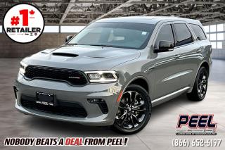 2022 Dodge Durango R/T | 5.7L Hemi V8 | Blacktop Package | Nappa Leather Bucket Seats | Heated & Ventilated Front Seats | Power Sunroof | Heated Steering Wheel | Remote Start | Uconnect 5 10.1" Display | Navigation | Bluetooth | Wireless Charging | Wireless Apple CarPlay & Android Auto | Heated Second Row Seats | Blind Spot | Parking Sensors | Power Liftgate

One Owner Clean Carfax

Experience the epitome of power, performance, and luxury with the 2022 Dodge Durango R/T. Commanding attention with its bold presence and muscular design, this SUV is engineered to dominate the road. Equipped with a formidable 5.7-liter HEMI V8 engine, the Durango R/T delivers exhilarating performance and a thrilling driving experience. Inside the cabin, indulge in the comfort of Nappa leather bucket seats, heated and ventilated for maximum relaxation. Embrace the elements with the power sunroof and heated steering wheel, while remote start adds convenience to your daily routine. Stay connected and entertained with the cutting-edge Uconnect 5 infotainment system, featuring a massive 10.1-inch display, navigation, Bluetooth connectivity, and wireless charging. With heated second-row seats ensuring comfort for all passengers, the 2022 Dodge Durango R/T elevates every journey with its uncompromising blend of power, luxury, and technology.
______________________________________________________

Engage & Explore with Peel Chrysler: Whether youre inquiring about our latest offers or seeking guidance, 1-866-652-6197 connects you directly. Dive deeper online or connect with our team to navigate your automotive journey seamlessly.

WE TAKE ALL TRADES & CREDIT. WE SHIP ANYWHERE IN CANADA! OUR TEAM IS READY TO SERVE YOU 7 DAYS! COME SEE WHY NOBODY BEATS A DEAL FROM PEEL! Your Source for ALL make and models used cars and trucks
______________________________________________________

*FREE CarFax (click the link above to check it out at no cost to you!)*

*FULLY CERTIFIED! (Have you seen some of these other dealers stating in their advertisements that certification is an additional fee? NOT HERE! Our certification is already included in our low sale prices to save you more!)

______________________________________________________

Peel Chrysler  A Trusted Destination: Based in Port Credit, Ontario, we proudly serve customers from all corners of Ontario and Canada including Toronto, Oakville, North York, Richmond Hill, Ajax, Hamilton, Niagara Falls, Brampton, Thornhill, Scarborough, Vaughan, London, Windsor, Cambridge, Kitchener, Waterloo, Brantford, Sarnia, Pickering, Huntsville, Milton, Woodbridge, Maple, Aurora, Newmarket, Orangeville, Georgetown, Stouffville, Markham, North Bay, Sudbury, Barrie, Sault Ste. Marie, Parry Sound, Bracebridge, Gravenhurst, Oshawa, Ajax, Kingston, Innisfil and surrounding areas. On our website www.peelchrysler.com, you will find a vast selection of new vehicles including the new and used Ram 1500, 2500 and 3500. Chrysler Grand Caravan, Chrysler Pacifica, Jeep Cherokee, Wrangler and more. All vehicles are priced to sell. We deliver throughout Canada. website or call us 1-866-652-6197. 

Your Journey, Our Commitment: Beyond the transaction, Peel Chrysler prioritizes your satisfaction. While many of our pre-owned vehicles come equipped with two keys, variations might occur based on trade-ins. Regardless, our commitment to quality and service remains steadfast. Experience unmatched convenience with our nationwide delivery options. All advertised prices are for cash sale only. Optional Finance and Lease terms are available. A Loan Processing Fee of $499 may apply to facilitate selected Finance or Lease options. If opting to trade an encumbered vehicle towards a purchase and require Peel Chrysler to facilitate a lien payout on your behalf, a Lien Payout Fee of $299 may apply. Contact us for details. Peel Chrysler Pre-Owned Vehicles come standard with only one key.