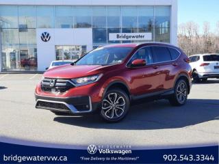 New Price! Red 2022 Honda CR-V EX-L One Owner | Apple Carplay | Android Auto | Sirus X AWD CVT 1.5L I4 Turbocharged DOHC 16V LEV3-ULEV50 190hp Bridgewater Volkswagen, Located in Bridgewater Nova Scotia.AWD, 4-Wheel Disc Brakes, 5.64 Axle Ratio, 8 Speakers, ABS brakes, Adaptive Cruise Control: Adaptive Cruise Control (ACC) with Low-Speed Follow, Air Conditioning, Alloy wheels, AM/FM radio: SiriusXM, Apple CarPlay/Android Auto, Auto High-beam Headlights, Auto-dimming Rear-View mirror, Automatic temperature control, Brake assist, Bumpers: body-colour, Delay-off headlights, Driver door bin, Driver vanity mirror, Dual front impact airbags, Dual front side impact airbags, Electronic Stability Control, Exterior Parking Camera Rear, Forward collision: Collision Mitigation Braking System (CMBS) + FCW mitigation, Four wheel independent suspension, Front anti-roll bar, Front Bucket Seats, Front dual zone A/C, Front fog lights, Front reading lights, Garage door transmitter: HomeLink, Heated door mirrors, Heated Front Bucket Seats, Heated front seats, Heated rear seats, Heated steering wheel, Illuminated entry, Leather Shift Knob, Low tire pressure warning, Memory seat, Occupant sensing airbag, Outside temperature display, Overhead airbag, Overhead console, Panic alarm, Passenger door bin, Passenger vanity mirror, Perforated Leather-Trimmed Seating Surfaces, Power door mirrors, Power driver seat, Power Liftgate, Power moonroof, Power passenger seat, Power steering, Power windows, Radio data system, Radio: 180-Watt AM/FM Audio System, Rear anti-roll bar, Rear window defroster, Rear window wiper, Remote keyless entry, Roof rack: rails only, Security system, SiriusXM, Speed control, Speed-sensing steering, Speed-Sensitive Wipers, Split folding rear seat, Spoiler, Steering wheel mounted audio controls, Tachometer, Telescoping steering wheel, Tilt steering wheel, Traction control, Trip computer, Turn signal indicator mirrors, Variably intermittent wipers.Certification Program Details: 150 Points Inspection Fresh Oil Change Free Carfax Full Detail 2 years MVI Full Tank of Gas The 150+ point inspection includes: Engine Instrumentation Interior components Pre-test drive inspections The test drive Service bay inspection Appearance Final inspection