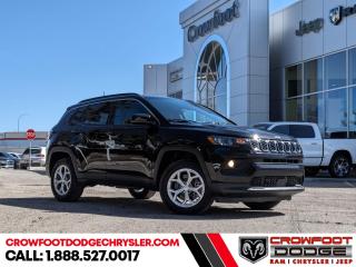 <b>Heated Steering Wheel,  Remote Start,  Climate Control,  Proximity Key,  Heated Seats!</b><br> <br> <br> <br><b>**Includes Jeep Wave Program - 3 Years Of Free Oil Changes - 3 Years Of Free Tire Rotations - Up To 8 Years Rental & Trip Interruption Coverage</b> <br><br>  Delivering a contemporary twist on iconic Jeep styling, this 2024 Compass is the perfect mix of rugged and refined. <br> <br>Keeping with quintessential Jeep engineering, this 2024 Compass sports a striking exterior design, with an extremely refined interior, loaded with the latest and greatest safety, infotainment and convenience technology. This SUV also has the off-road prowess to booth, with rugged build quality and great reliability to ensure that you get to your destination and back, as many times as you want. <br> <br> This black SUV  has a 8 speed automatic transmission and is powered by a  200HP 2.0L 4 Cylinder Engine.<br> <br> Our Compasss trim level is North. This Compass North steps things up with a heated steering wheel, dual-zone climate control, remote engine start, roof rack rails, front fog lamps and cornering headlamps, in addition to heated front seats, a 10.1-inch infotainment screen powered by Uconnect 5 with Apple CarPlay and Android Auto, towing equipment including trailer sway control, push button start, air conditioning, cruise control with steering wheel controls, and front and rear cupholders. Safety features also include lane keeping assist with lane departure warning, forward collision warning with active braking, driver monitoring alert, and a rearview camera. This vehicle has been upgraded with the following features: Heated Steering Wheel,  Remote Start,  Climate Control,  Proximity Key,  Heated Seats,  Led Lights,  Lane Keep Assist. <br><br> <br/> Weve discounted this vehicle $2190. Incentives expire 2024-04-30.  See dealer for details. <br> <br><h3><a href=https://www.crowfootdodgechrysler.com/tools/autoverify/finance.htm>Click here for instant pre-approval!</a></h3><br>

We pride ourselves in consistently exceeding our customers expectations. Please dont hesitate to give us a call.<br> Come by and check out our fleet of 80+ used cars and trucks and 150+ new cars and trucks for sale in Calgary.  o~o