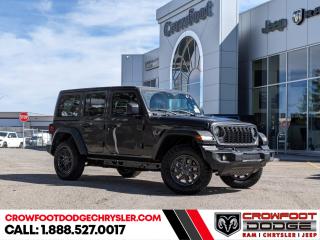 <b>Wi-Fi Hotspot,  Tow Equipment,  Fog Lamps,  Cruise Control,  Rear Camera!</b><br> <br> <br> <br><b>**Includes Jeep Wave Program - 3 Years Of Free Oil Changes - 3 Years Of Free Tire Rotations - Up To 8 Years Rental & Trip Interruption Coverage</b> <br><br>  Whether youre concurring a highway mountain pass or challenging off-road trail, this reliable Jeep Wrangler is ready to get you there with style. <br> <br>No matter where your next adventure takes you, this Jeep Wrangler is ready for the challenge. With advanced traction and handling capability, sophisticated safety features and ample ground clearance, the Wrangler is designed to climb up and crawl over the toughest terrain. Inside the cabin of this Wrangler offers supportive seats and comes loaded with the technology you expect while staying loyal to the style and design youve come to know and love.<br> <br> This grey SUV  has a 8 speed automatic transmission and is powered by a  285HP 3.6L V6 Cylinder Engine.<br> <br> Our Wranglers trim level is Sport. This off-road icon in the Sport trim comes standard with tow equipment that includes trailer sway control, front and rear tow hooks, front fog lamps, and a manual convertible top with fixed rollover protection. Occupants are treated front and rear illuminated cupholders, air conditioning, an 8-speaker audio system, and a 12.3-inch infotainment screen powered by Uconnect 5W, with smartphone integration and mobile hotspot internet access. Additional features include cruise control, a rearview camera, and even more. This vehicle has been upgraded with the following features: Wi-fi Hotspot,  Tow Equipment,  Fog Lamps,  Cruise Control,  Rear Camera. <br><br> <br/><br><h3><a href=https://www.crowfootdodgechrysler.com/tools/autoverify/finance.htm>Click here for instant pre-approval!</a></h3><br>

We pride ourselves in consistently exceeding our customers expectations. Please dont hesitate to give us a call.<br> Come by and check out our fleet of 90+ used cars and trucks and 140+ new cars and trucks for sale in Calgary.  o~o