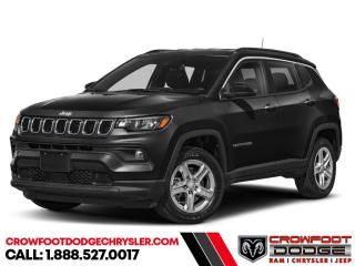<b>Leather Seats,  4G Wi-Fi,  Heated Steering Wheel,  Remote Start,  Proximity Key!</b><br> <br> <br> <br><b>**Includes Jeep Wave Program - 3 Years Of Free Oil Changes - 3 Years Of Free Tire Rotations - Up To 8 Years Rental & Trip Interruption Coverage</b> <br><br>  With outstanding off-road capability augmented by refined on-road manners, this 2024 Jeep Compass offers the best of both worlds. <br> <br>Keeping with quintessential Jeep engineering, this 2024 Compass sports a striking exterior design, with an extremely refined interior, loaded with the latest and greatest safety, infotainment and convenience technology. This SUV also has the off-road prowess to booth, with rugged build quality and great reliability to ensure that you get to your destination and back, as many times as you want. <br> <br> This black SUV  has a 8 speed automatic transmission and is powered by a  200HP 2.0L 4 Cylinder Engine.<br> <br> Our Compasss trim level is Altitude. This Compass Altitude adds on leather seating upholstery and mobile hotspot internet access, and steps things up with a heated steering wheel, remote engine start, roof rack rails, front fog lamps and cornering headlamps, in addition to heated front seats, a 10.1-inch infotainment screen powered by Uconnect 5 with Apple CarPlay and Android Auto, towing equipment including trailer sway control, push button start, air conditioning, cruise control with steering wheel controls, and front and rear cupholders. Safety features also include lane keeping assist with lane departure warning, forward collision warning with active braking, driver monitoring alert, and a rearview camera. This vehicle has been upgraded with the following features: Leather Seats,  4g Wi-fi,  Heated Steering Wheel,  Remote Start,  Proximity Key,  Heated Seats,  Led Lights. <br><br> <br/> Weve discounted this vehicle $5379. Incentives expire 2024-07-02.  See dealer for details. <br> <br><h3><a href=https://www.crowfootdodgechrysler.com/tools/autoverify/finance.htm>Click here for instant pre-approval!</a></h3><br>

We pride ourselves in consistently exceeding our customers expectations. Please dont hesitate to give us a call.<br> Come by and check out our fleet of 80+ used cars and trucks and 120+ new cars and trucks for sale in Calgary.  o~o