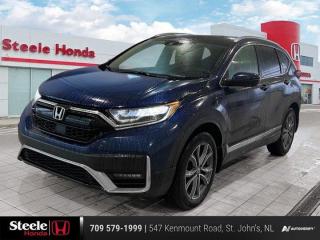 Recent Arrival!AWD.Honda Certified Details:* Exclusive finance rates on Certified Pre-Owned Honda models* 7 day/1,000 km exchange privilege whichever comes first* 24 hours/day, 7 days/week* Multipoint Inspection* 7 year / 160,000 km Power Train Warranty whichever comes first. This is an additional 2 year/60,000 kms beyond the original factory Power Train warranty. Honda Certified Used Vehicles also have the option to upgrade to a Honda Plus Extended Warranty* Vehicle history report. Access to MyHonda2020 Honda CR-V Touring Blue 4D Sport Utility AWD 1.5L I4 Turbocharged DOHC 16V LEV3-ULEV50 190hp CVTWith our Honda inventory, you are sure to find the perfect vehicle. Whether you are looking for a sporty sedan like the Civic or Accord, a crossover like the CR-V, or anything in between, you can be sure to get a great vehicle at Steele Honda. Our staff will always take the time to ensure that you get everything that you need. We give our customers individual attention. The only way we can truly work for you is if we take the time to listen.Our Core Values are aligned with how we conduct business and how we cultivate success. Our People: We provide a healthy, safe environment, that celebrates equity, diversity and inclusion. Our people come first. We support the ongoing development and growth of our employees to build lasting relationships. Integrity: We believe in doing the right thing, with integrity and transparency. We are committed to excellence and delivering the best experience for customers and employees. Innovation: Our continuous innovation will deliver the ultimate personal customer buying experience. We are committed to being industry leaders as a dynamic organization working to bring new, innovative solutions to serve the evolving needs of our customers. Community: Our passion for our business extends into the communities where we live and work. We believe in supporting sustainability and investing in community-focused organizations with a focus on family. Our three pillars of community sponsorship focus are mental health, sick kids, and families in crisis.
