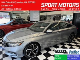 Used 2018 Honda Accord Sport+Roof+ApplePlay+Adaptive Cruise+CLEAN CARFAX for sale in London, ON
