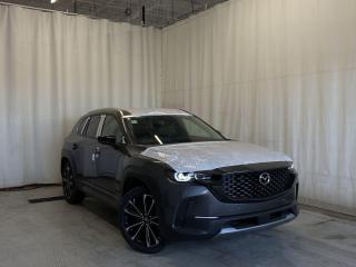 <p>NEW 2024 Mazda CX-50 GT Turbo AWD. Adaptive Cruise Control, Bluetooth, Backup Camera, Apple CarPlay & Android Auto, Available NAV, 360° View Monitor, Memory Seat, Heads Up Display (HUD), Heated F/R Seats, Ventilated Front Seats, Power Front Seats, Driver Seat Lumbar, Leather Upholstery, F/R Parking Sensors, Roof Rails, Electronic Park Brake, Auto Hold, Auto Rain Sensing Wipers, Wireless Phone Charger, A/C, Dual Zone A/C, Rear Air Vents, Power Windows/Locks/Mirrors, Tilt/Telescopic Steering Wheel, Heated Steering Wheel, Traction Control, Paddle Shifter, Garage Door Opener, Power Trunk, Keyless Remote, LED Headlights/Taillights, Panoramic Roof, 18 Black Metallic Alloy Wheels, AM/FM/XM Radio, Steering Wheel Audio Controls, USB Input</p>  <p>Includes:</p> <p>Smart City Brake Support-Front, Rear Cross Traffic Alert, Mazda Radar Cruise Control With Stop & Go, Distance Recognition Support System, Lane-Keep Assist System, Lane Departure Warning System, Advanced Blind Spot Monitoring</p>  <p>Introducing the exhilarating 2024 Mazda CX-50 GT Turbo AWD, a harmonious fusion of innovation and style that redefines driving pleasure. Designed to captivate the senses and elevate your journey, this dynamic SUV seamlessly combines cutting-edge technology with Mazdas signature craftsmanship. With a spirited turbocharged Skyactiv-G 2.5L 4 Cylinder engine under the hood, the CX-50 GT Turbo AWD delivers a thrilling driving experience, blending power and efficiency effortlessly. Its advanced All-Wheel Drive system ensures confidence-inspiring traction on any road, empowering you to explore new horizons with poise.</p>  <p>Step inside the meticulously crafted cabin, where luxury meets functionality. Premium materials adorn every surface, creating an inviting atmosphere that speaks to Mazdas unwavering commitment to detail. An intuitive infotainment system keeps you connected, while an array of safety features, including adaptive cruise control and lane-keep assist, grant you peace of mind on every adventure. The exterior design of the CX-50 GT Turbo AWD is a masterpiece in motion, embodying Mazdas Kodo design philosophy that captures the essence of motion even when the car is at rest. From its sleek contours to its distinctive front grille, every element contributes to an aerodynamic aesthetic that turns heads at every corner.</p>  <p>Innovative features like a panoramic sunroof and a premium sound system transform mundane drives into sensory-rich experiences, allowing you to revel in the joy of each moment on the road. Elevate your driving lifestyle with the 2024 Mazda CX-50 GT Turbo AWD, where performance, luxury, and innovation converge seamlessly. Embrace the future of driving with a vehicle that promises not just transportation, but a symphony of emotions waiting to be experienced. Save this page, Come in for a Qualified Test Drive. We Know You Will Enjoy Your Test Drive Towards Ownership!</p>  <p>Call 587-409-5859 for more info or to schedule an appointment! Listed Pricing is valid for 72 hours. Financing is available, please see dealer for term availability and interest rates. AMVIC Licensed Business.</p>