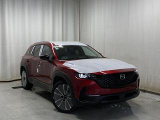<p>NEW 2024 Mazda CX-50 GT AWD. Adaptive Cruise Control, Bluetooth, Backup Camera, Apple CarPlay & Android Auto, Available NAV, 360° View Monitor, Memory Seat, Heads Up Display (HUD), Heated F/R Seats, Ventilated Front Seats, Power Front Seats, Driver Seat Lumbar, Leather Upholstery, F/R Parking Sensors, Roof Rails, Electronic Park Brake, Auto Hold, Auto Rain Sensing Wipers, Wireless Phone Charger, A/C, Dual Zone A/C, Rear Air Vents, Power Windows/Locks/Mirrors, Tilt/Telescopic Steering Wheel, Heated Steering Wheel, Traction Control, Paddle Shifter, Garage Door Opener, Power Trunk, Keyless Remote, LED Headlights/Taillights, Panoramic Roof, 18 Alloy Wheels, AM/FM/XM Radio, Steering Wheel Audio Controls, USB Input</p>  <p>Price listed is a finance price only and includes a finance rebate. This vehicles Cash Price is listed and available on our dealer website at parkmazda dot ca</p>  <p>Includes:</p> <p>Smart City Brake Support-Front, Rear Cross Traffic Alert, Mazda Radar Cruise Control With Stop & Go, Distance Recognition Support System, Lane-Keep Assist System, Lane Departure Warning System, Advanced Blind Spot Monitoring</p>  <p>Introducing the exhilarating 2024 Mazda CX-50 GT AWD, a harmonious fusion of innovation and style that redefines driving pleasure. Designed to captivate the senses and elevate your journey, this dynamic SUV seamlessly combines cutting-edge technology with Mazdas signature craftsmanship. With a spirited Skyactiv-G 2.5L 4 Cylinder engine under the hood, the CX-50 GT AWD delivers a thrilling driving experience, blending power and efficiency effortlessly. Its advanced All-Wheel Drive system ensures confidence-inspiring traction on any road, empowering you to explore new horizons with poise.</p>  <p>Step inside the meticulously crafted cabin, where luxury meets functionality. Premium materials adorn every surface, creating an inviting atmosphere that speaks to Mazdas unwavering commitment to detail. An intuitive infotainment system keeps you connected, while an array of safety features, including adaptive cruise control and lane-keep assist, grant you peace of mind on every adventure. The exterior design of the CX-50 GT AWD is a masterpiece in motion, embodying Mazdas Kodo design philosophy that captures the essence of motion even when the car is at rest. From its sleek contours to its distinctive front grille, every element contributes to an aerodynamic aesthetic that turns heads at every corner.</p>  <p>Innovative features like a panoramic sunroof and a premium sound system transform mundane drives into sensory-rich experiences, allowing you to revel in the joy of each moment on the road. Elevate your driving lifestyle with the 2024 Mazda CX-50 GT AWD, where performance, luxury, and innovation converge seamlessly. Embrace the future of driving with a vehicle that promises not just transportation, but a symphony of emotions waiting to be experienced. Save this page, Come in for a Qualified Test Drive. We Know You Will Enjoy Your Test Drive Towards Ownership!></p>  <p>Call 587-409-5859 for more info or to schedule an appointment! AMVIC Licensed Business.</p>