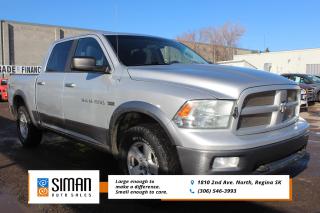 <p><strong>EXCELLENT SERVICE RECORDS</strong></p>

<p>Our Dodge ram 1500 has been through a <strong>presale inspection fresh full synthetic oil service New Tires all around. Carfax reports Saskatchewan vehicle with good service records. Trades Encouraged. Aftermarket warranties to fit every need and budget. </strong>The 2011 Ram 1500 is a top pick in the full-size pickup truck segment thanks to its winning combination of strong performance, smooth ride and a classy cabin. the 2011 Ram 1500 is tough to beat. When it was fully redesigned for 2009, the Ram 1500 sported a few features never before seen on a big pickup. First of all, the ground-breaking adoption (for the truck world, anyway) of a rear suspension that combined a solid axle and coil springs delivered a smoother, more carlike ride. 5.7-liter V8 with a five-speed auto. Output is 390 hp and 407 lb-ft of torque. Maximum towing capacity when properly equipped is 10,250 pounds. Standard safety equipment on the 2011 Ram 1500 includes four-wheel antilock disc brakes, stability control, hill-start assist, trailer-sway control, front-seat side airbags and full-length side curtain airbags. The SLT adds 17-inch alloy wheels, chrome exterior trim, heated outside mirrors, carpet floor covering, cloth upholstery, cruise control, full power accessories, a power-sliding rear window, keyless entry, a trip computer and satellite radio.</p>

<p><span style=color:#2980b9><strong>Siman Auto Sales is large enough to make a difference but small enough to care. We are family owned and operated, and have been proudly serving Saskatchewan car buyers since 1998. We offer on site financing, consignment, automotive repair and over 90 preowned vehicles to choose from.</strong></span></p>