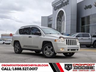 Welcome to Crowfoot Dodge, Calgarys New and Pre-owned Superstore proudly serving Albertans for 44 years!<br> <br> Compare at $9995 - Our Price is just $7995! <br> <br>   New Arrival! This  2008 Jeep Compass is fresh on our lot in Calgary. <br> <br>This  SUV has 205,430 kms. Stock number 10647A is white in colour  . It has a 5 speed manual transmission and is powered by a  smooth engine.   <br> <br/><br>At Crowfoot Dodge, we offer:<br>
<ul>
<li>Over 500 New vehicles available and 100 Pre-Owned vehicles in stock...PLUS fresh trades arriving daily!</li>
<li>Financing and leasing arrangements with rates from prime +0%</li>
<li>Same day delivery.</li>
<li>Experienced sales staff with great customer service.</li>
</ul><br><br>
Come VISIT us today!<br><br> Come by and check out our fleet of 90+ used cars and trucks and 130+ new cars and trucks for sale in Calgary.  o~o