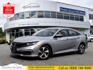 Used 2021 Honda Civic Sedan LX  - Heated Seats -  Apple CarPlay - $109.67 /Wk for sale in Abbotsford, BC