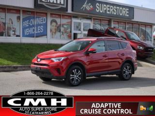 <b>ACCIDENT FREE !! REAR CAMERA, ADAPTIVE RADAR CRUISE CONTROL, LANE DEPARTURE WARNING, COLLISION SENSORS, BLUETOOTH, AUX + USB PORTS, STEERING WHEEL CONTROLS, HEATED SEATS, POWER GROUP, AIR CONDITIONING, 17-INCH STEEL WHEELS W/ PLASTIC CAPS</b><br>      This  2017 Toyota RAV4 is for sale today. <br> <br>The 2017 Toyota RAV4 is designed to help you make the most of every moment thanks to its responsive handling, striking sporty design, and a premium interior that features state-of-the art features. The dramatic and sporty exterior design will captivate you from headlamp to tail light. The spacious and versatile interior features premium materials and a long list of intuitive technologies for driver and passengers alike.This  SUV has 138,536 kms. Its  red in colour  . It has an automatic transmission and is powered by a  176HP 2.5L 4 Cylinder Engine. <br> <br> Our RAV4s trim level is LE. Generously equipped and well built, the 2017 Toyota RAV4 FWD LE comes standard with features such as power windows, power door locks, 6.1 inch audio display, Bluetooth, SIRI Eyes-Free, 6 speaker stereo, backup camera, heated front seats, roof rack rails, remote keyless entry, distance pacing cruise control, air conditioning and a smart array of safety features such as forward collision alert, lane keeping assist, lane departure warning and more.<br> <br>To apply right now for financing use this link : <a href=https://www.cmhniagara.com/financing/ target=_blank>https://www.cmhniagara.com/financing/</a><br><br> <br/><br>Trade-ins are welcome! Financing available OAC ! Price INCLUDES a valid safety certificate! Price INCLUDES a 60-day limited warranty on all vehicles except classic or vintage cars. CMH is a Full Disclosure dealer with no hidden fees. We are a family-owned and operated business for over 30 years! o~o