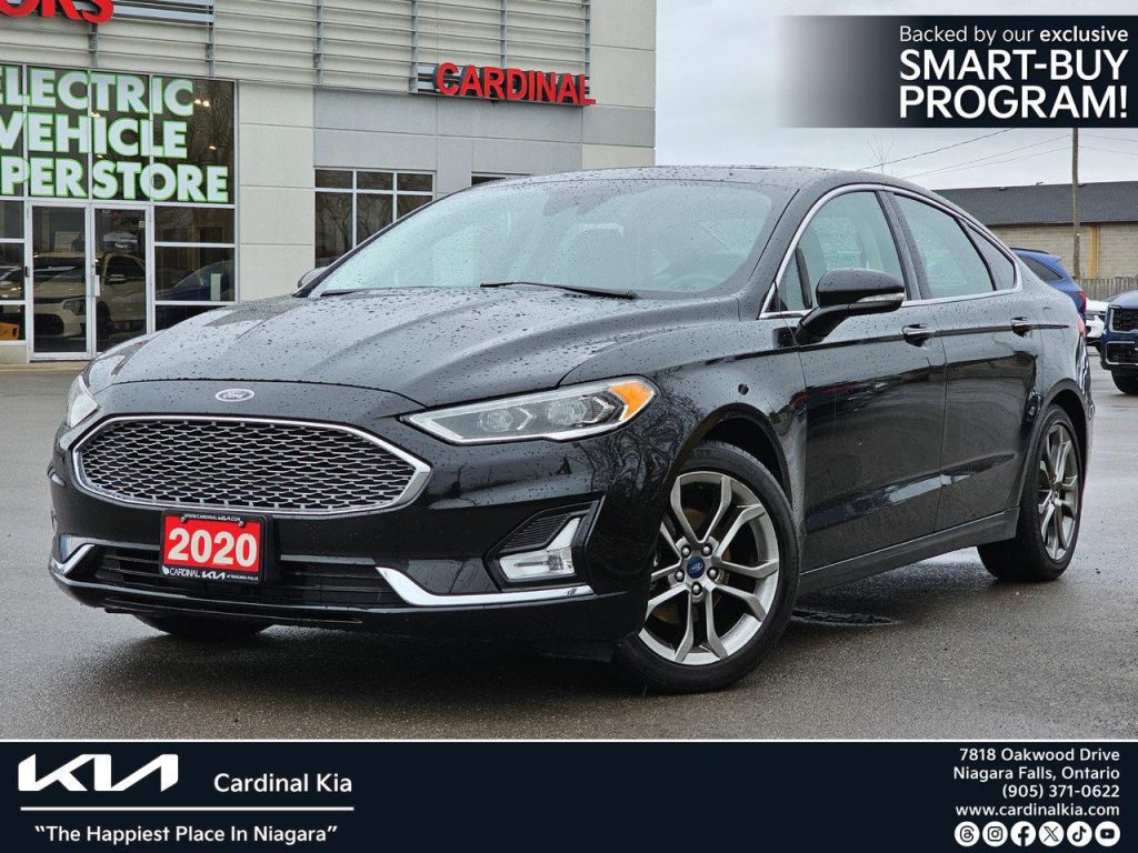 Used 2020 Ford Fusion Hybrid Titanium Hybrid, Navi, Heated Cooled Leather S for Sale in Niagara Falls, Ontario