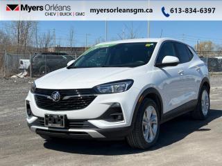 <b>Aluminum Wheels,  Synthetic Leather Seats,  Apple CarPlay,  Android Auto,  Lane Keep Assist!</b><br> <br>    The refined and stylish design of the 2022 Buick Encore is sure to leave a lasting impression on all who see it. This  2022 Buick Encore GX is for sale today in Orleans. <br> <br>With a fresh new look, an impressive powertrain, and an incredible list of modern features, this 2022 Buick Encore GX is more than just a boring compact SUV. It offers unique exterior styling with a sporty and fresh look, while remaining elegant and refined. The drivetrain provides a more engaging driving experience, while managing to be even more fuel efficient and the interior offers a supportive driving experience. No matter where youre headed, the Encore GX is sure to get you there in style!This  SUV has 52,001 kms. Its  white in colour  . It has an automatic transmission and is powered by a  137HP 1.2L 3 Cylinder Engine. <br> <br> Our Encore GXs trim level is Preferred. Elevate your weekend in this Encore GX Preferred with comfortable cloth and leatherette seats, premium LED lights, remote keyless entry, an 8 inch touchscreen that is paired with wireless Apple CarPlay, wireless Android Auto, SiriusXM radio and GM OnStar capability. Additional features include Buick Driver Confidence package that includes automatic emergency braking, lane keep assist with lane departure warning, forward collision alert, front pedestrian braking, a following distance indicator, leather wrapped steering wheel, stylish aluminum wheels, heated power side mirrors, chrome trim accents, cruise control plus so much more! This vehicle has been upgraded with the following features: Aluminum Wheels,  Synthetic Leather Seats,  Apple Carplay,  Android Auto,  Lane Keep Assist,  Forward Collision Alert,  Remote Keyless Entry. <br> <br>To apply right now for financing use this link : <a href=https://www.myersorleansgm.ca/FinancePreQualForm target=_blank>https://www.myersorleansgm.ca/FinancePreQualForm</a><br><br> <br/><br> Buy this vehicle now for the lowest bi-weekly payment of <b>$172.94</b> with $0 down for 96 months @ 9.99% APR O.A.C. ( Plus applicable taxes -  Plus applicable fees   ).  See dealer for details. <br> <br>*MYERS LIFETIME ENGINE AND TRANSMISSION COVERAGE CERTIFICATE NOT AVAILABLE ON VEHICLES WITH KMS EXCEEDING 140,000KM, VEHICLES 8 YEARS & OLDER, OR HIGHLINE BRAND VEHICLE(eg. BMW, INFINITI. CADILLAC, LEXUS...)<br> Come by and check out our fleet of 40+ used cars and trucks and 190+ new cars and trucks for sale in Orleans.  o~o
