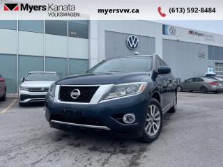 <b>Leather Seats,  Bluetooth,  Heated Seats,  Heated Steering Wheel,  Remote Start!</b><br> <br>  Compare at $12010 - Our Price is just $11999! <br> <br>   This Nissan Pathfinder is a smart choice for a three-row crossover thats big on style and versatility. This  2016 Nissan Pathfinder is for sale today in Kanata. <br> <br>Load up the entire family with space to spare in this Nissan Pathfinder. This versatile crossover is just as at home eating up miles on the highway as it is running errands around town. With a comfortable interior and respectable fuel economy, the destinations are endless. A sculpted exterior makes this Nissan Pathfinder is one of the most stylish three-row crossovers on the road. Capability at this level always makes for memorable adventures. This  SUV has 198,145 kms. Its  arctic blue metallic in colour  . It has an automatic transmission and is powered by a  3.5L V6 24V MPFI DOHC engine.  <br> <br> Our Pathfinders trim level is SL. The SL trim adds a lot of desirable features to this big crossover. It comes with an AM/FM six-disc CD changer with Bluetooth, and SiriusXM, a rearview camera, remote engine start, heated leather seats in the first and second rows, a heated steering wheel, memory drivers seat and mirrors, blind spot warning, rear cross traffic alert, aluminum wheels, and more. This vehicle has been upgraded with the following features: Leather Seats,  Bluetooth,  Heated Seats,  Heated Steering Wheel,  Remote Start,  Rear View Camera. <br> <br>To apply right now for financing use this link : <a href=https://www.myersvw.ca/en/form/new/financing-request-step-1/44 target=_blank>https://www.myersvw.ca/en/form/new/financing-request-step-1/44</a><br><br> <br/><br>Backed by Myers Exclusive NO Charge Engine/Transmission for life program lends itself for your peace of mind and you can buy with confidence. Call one of our experienced Sales Representatives today and book your very own test drive! Why buy from us? Move with the Myers Automotive Group since 1942! We take all trade-ins - Appraisers on site - Full safety inspection including e-testing and professional detailing prior delivery! Every vehicle comes with a free Car Proof History report.<br><br>*LIFETIME ENGINE TRANSMISSION WARRANTY NOT AVAILABLE ON VEHICLES MARKED AS-IS, VEHICLES WITH KMS EXCEEDING 140,000KM, VEHICLES 8 YEARS & OLDER, OR HIGHLINE BRAND VEHICLES (eg.BMW, INFINITI, CADILLAC, LEXUS...). FINANCING OPTIONS NOT AVAILABLE ON VEHICLES MARKED AS-IS OR AS-TRADED.<br> Come by and check out our fleet of 40+ used cars and trucks and 120+ new cars and trucks for sale in Kanata.  o~o