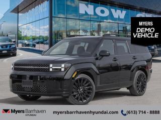 <b>HUD,  Premium Audio,  Cooled Seats,  Navigation,  360 Camera!</b><br> <br> <br> <br>  Welcome. <br> <br><br> <br> This twilight black SUV  has an automatic transmission and is powered by a  277HP 2.5L 4 Cylinder Engine.<br> <br> Our Santa Fes trim level is Ultimate Calligraphy w/Beige Interior. This Santa FE Ultimate Calligraphy rewards you with a drivers head up display, a 12-speaker Bose premium audio system, inbuilt navigation, ventilated and heated front seats, a dual panel sunroof and a 360 camera system. Also standard include a power liftgate for rear cargo access, a heated steering wheel, adaptive cruise control, and a 12.3-inch screen with Apple CarPlay and Android Auto. Safety features also include blind spot detection, lane keep assist with lane departure warning, front and rear parking sensors, and front and rear collision mitigation. This vehicle has been upgraded with the following features: Hud,  Premium Audio,  Cooled Seats,  Navigation,  360 Camera,  Sunroof,  Heated Steering Wheel.  This is a demonstrator vehicle driven by a member of our staff, so we can offer a great deal on it.<br><br> <br/> See dealer for details. <br> <br><br> Come by and check out our fleet of 30+ used cars and trucks and 90+ new cars and trucks for sale in Ottawa.  o~o