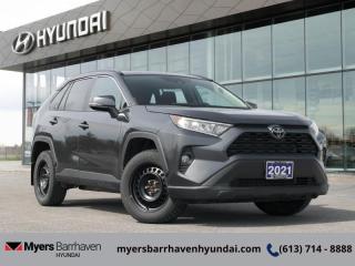 <b>Sunroof,  Heated Steering Wheel,  Power Liftgate,  Heated Seats,  Aluminum Wheels!</b><br> <br>  Compare at $29869 - Our Price is just $28999! <br> <br>   With rugged capability and a sporty design, roughing it never looked so good! This  2021 Toyota RAV4 is for sale today in Ottawa. <br> <br>Introducing the Toyota RAV4, a radical redesign of a storied legend. While the RAV4 is loaded with modern creature comforts, conveniences, and safety, this SUV is still true to its roots with incredible capability. Whether youre running errands in the city or exploring the countryside, the RAV4 empowers your ambitions and redefines what you can do. Make new and exciting memories in this ultra efficient Toyota RAV4 today! This  SUV has 54,631 kms. Its  grey in colour  . It has an automatic transmission and is powered by a  203HP 2.5L 4 Cylinder Engine.  This unit has some remaining factory warranty for added peace of mind. <br> <br> Our RAV4s trim level is XLE. Stepping up to this luxurious RAV4 XLE is a great choice as it comes with premium features such as a power sunroof, dual zone climate control, Toyotas Smart Key system with push button start, a 7 inch touchscreen with Entune Audio 3.0, Apple CarPlay, Android Auto, extra USB and aux inputs, heated seats with more premium seat material, a leather heated steering wheel and stylish aluminum wheels. Additional features includes a power drivers seat, LED headlights and fog lights, heated power mirrors, Toyota Safety Sense 2.0, dynamic radar cruise control, automatic highbeam assist, blind spot monitoring with rear cross traffic alert, and lane keep assist with lane departure warning plus so much more. This vehicle has been upgraded with the following features: Sunroof,  Heated Steering Wheel,  Power Liftgate,  Heated Seats,  Aluminum Wheels,  Apple Carplay,  Android Auto. <br> <br/><br> Buy this vehicle now for the lowest bi-weekly payment of <b>$206.69</b> with $0 down for 84 months @ 6.99% APR O.A.C. ( Plus applicable taxes -  & fees   ).  See dealer for details. <br> <br>*LIFETIME ENGINE TRANSMISSION WARRANTY NOT AVAILABLE ON VEHICLES WITH KMS EXCEEDING 140,000KM, VEHICLES 8 YEARS & OLDER, OR HIGHLINE BRAND VEHICLE(eg. BMW, INFINITI. CADILLAC, LEXUS...)<br> Come by and check out our fleet of 30+ used cars and trucks and 100+ new cars and trucks for sale in Ottawa.  o~o