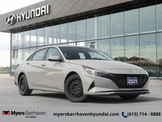 <b>Blind Spot Monitoring,  Heated Seats,  Heated Steering Wheel,  Aluminum Wheels,  Apple CarPlay!</b><br> <br>  Compare at $22430 - Our Price is just $21777! <br> <br>   Hyundai has come a long way offering amazing quality in this new Elantra. This  2021 Hyundai Elantra is for sale today in Ottawa. <br> <br>Built to be stronger yet lighter, more powerful and much more fuel efficient, this Hyundai Elantra is the award-winning compact that delivers refined quality and comfort above all. With a stylish aerodynamic design and excellent performance, this Elantra stands out as a leader in its competitive class. This  sedan has 56,722 kms. Its  grey in colour  . It has an automatic transmission and is powered by a  147HP 2.0L 4 Cylinder Engine.  This unit has some remaining factory warranty for added peace of mind. <br> <br> Our Elantras trim level is Preferred IVT. This Preferred Elantra brings you into the comforts and tech you expect of a new car with Apple CarPlay, Android Auto, Bluetooth, USB/aux inputs, an 8 inch touchscreen, and AM/FM/MP3 audio with 6 speakers and streaming audio. Other premium features include heated seats, heated leather steering wheel, blind spot monitoring, upgraded motor, aluminum wheels, rearview camera, drive mode selector, chrome front grille, heated power side mirrors with turn signals and much more. This vehicle has been upgraded with the following features: Blind Spot Monitoring,  Heated Seats,  Heated Steering Wheel,  Aluminum Wheels,  Apple Carplay,  Android Auto,  Chrome Grille. <br> <br/><br> Buy this vehicle now for the lowest bi-weekly payment of <b>$156.46</b> with $0 down for 84 months @ 6.99% APR O.A.C. ( Plus applicable taxes -  & fees   ).  See dealer for details. <br> <br>*LIFETIME ENGINE TRANSMISSION WARRANTY NOT AVAILABLE ON VEHICLES WITH KMS EXCEEDING 140,000KM, VEHICLES 8 YEARS & OLDER, OR HIGHLINE BRAND VEHICLE(eg. BMW, INFINITI. CADILLAC, LEXUS...)<br> Come by and check out our fleet of 30+ used cars and trucks and 100+ new cars and trucks for sale in Ottawa.  o~o
