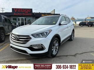 <b>Navigation,  Cooled Seats,  Sunroof,  Leather Seats,  Power Tailgate!</b><br> <br> We sell high quality used cars, trucks, vans, and SUVs in Saskatoon and surrounding area.<br> <br>   Versatile for any activity, this Hyundai Santa Fe Sport is a great blend of technology, comfort, and style on the road. This  2017 Hyundai Santa Fe Sport is for sale today. <br> <br>Hyundai designed this Santa Fe Sport to feed your spirit of adventure with a blend of versatility, luxury, safety, and security. It takes a spacious interior and wraps it inside a dynamic shape that turns heads. Under the hood, the engine combines robust power with remarkable fuel efficiency. For one attractive vehicle that does it all, this Hyundai Santa Fe Sport is a smart choice. This  SUV has 160,872 kms. Its  white in colour  . It has a 6 speed automatic transmission and is powered by a  240HP 2.0L 4 Cylinder Engine.  <br> <br> Our Santa Fe Sports trim level is 2.0T Limited. Performance, convenience, comfort, and entertainment; the Limited trim delivers it all. Features include stylish aluminum alloy wheels, HID headlights, LED tail lights, drivers integrated memory system, electrochromic auto-dimming rear view mirror with integrated Home Link transceiver and compass, ventilated front seats, 4-way power adjustable passengers seat with height adjust, an 8-inch touchscreen navigation system with rear view camera, Bluetooth, and 12-speaker Infinity audio system. This vehicle has been upgraded with the following features: Navigation,  Cooled Seats,  Sunroof,  Leather Seats,  Power Tailgate,  Bluetooth. <br> <br>To apply right now for financing use this link : <a href=https://www.villageauto.ca/car-loan/ target=_blank>https://www.villageauto.ca/car-loan/</a><br><br> <br/><br><br> Village Auto Sales has been a trusted name in the Automotive industry for over 40 years. We have built our reputation on trust and quality service. With long standing relationships with our customers, you can trust us for advice and assistance on all your motoring needs. </br>

<br> With our Credit Repair program, and over 250 well-priced vehicles in stock, youll drive home happy, and thats a promise. We are driven to ensure the best in customer satisfaction and look forward working with you. </br> o~o
