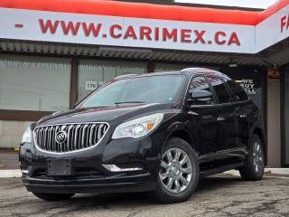 Great Condition, FULLY LOADED One Owner Buick Enclave with Dealer Service History! Equipped with Navigation, Blind Spot Monitoring, BOSE Premium Sound, Leather, Sunroof, Back up Camera, Parking Distance Sensors, Forward Collision Warning, Lane Departure Warning, Heated Seats, Cooled Seats, Power Seats, Cruise Control, Power Group,Premium Alloy Wheels, Fog Lights, Remote Start