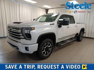 The smart choice for your lifestyle, our Diesel powered 2024 Chevrolet Silverado 2500 High Country Crew Cab 4X4 in Iridescent Pearl Tricoat delivers bold benefits for better trucking! Motivated by a TurboCharged 6.6 Litre DuraMax Diesel V8 providing 470hp and 975lb-ft of torque to a 10 Speed Allison Automatic transmission with Tow/Haul mode. This Four Wheel Drive truck inspires confidence by supplying digital variable steering and an auto-locking differential, and it attracts attention with LED lighting with fog lamps/cargo-bed lamps, a spray-on bedliner, a power up/down tailgate, chrome recovery hooks, matching assist steps, a sunroof, power-folding trailering mirrors, and 20-inch alloy wheels. Carve out your path in our High Country cabin that pampers you with heated/ventilated leather power front and heated rear seats, a heated/wrapped steering wheel, dual-zone automatic climate control, keyless access/ignition, remote start, and a rear power window. Tap into a world of upscale infotainment with a 12.3-inch driver display, a 13.4-inch touchscreen, wireless Android Auto®/Apple CarPlay®, WiFi compatibility, Bose audio, Bluetooth®, and wireless charging. For safetys sake, Chevrolets intelligent technologies include HD surround vision, trailer-friendly blind-spot monitoring, a bed-view camera, automatic braking, hitch guidance, trailer sway control, and more. Its no wonder our Silverado 2500 High Country satisfies so many owners! Save this Page and Call for Availability. We Know You Will Enjoy Your Test Drive Towards Ownership! Metros Premier Credit Specialist Team Good/Bad/New Credit? Divorce? Self-Employed?