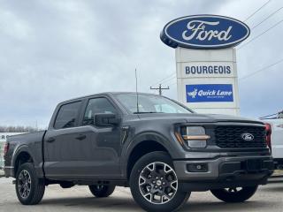 <b>20 Aluminum Wheels, Spray-In Bed Liner!</b><br> <br> <br> <br>  The Ford F-Series is the best-selling vehicle in Canada for a reason. Its simply the most trusted pickup for getting the job done. <br> <br>Just as you mould, strengthen and adapt to fit your lifestyle, the truck you own should do the same. The Ford F-150 puts productivity, practicality and reliability at the forefront, with a host of convenience and tech features as well as rock-solid build quality, ensuring that all of your day-to-day activities are a breeze. Theres one for the working warrior, the long hauler and the fanatic. No matter who you are and what you do with your truck, F-150 doesnt miss.<br> <br> This carbonized grey metallic Crew Cab 4X4 pickup   has a 10 speed automatic transmission and is powered by a  325HP 2.7L V6 Cylinder Engine.<br> <br> Our F-150s trim level is STX. This STX trim steps things up with upgraded aluminum wheels, along with great standard features such as class IV tow equipment with trailer sway control, remote keyless entry, cargo box lighting, and a 12-inch infotainment screen powered by SYNC 4 featuring voice-activated navigation, SiriusXM satellite radio, Apple CarPlay, Android Auto and FordPass Connect 5G internet hotspot. Safety features also include blind spot detection, lane keep assist with lane departure warning, front and rear collision mitigation and automatic emergency braking. This vehicle has been upgraded with the following features: 20 Aluminum Wheels, Spray-in Bed Liner. <br><br> View the original window sticker for this vehicle with this url <b><a href=http://www.windowsticker.forddirect.com/windowsticker.pdf?vin=1FTEW2LP7RKD37310 target=_blank>http://www.windowsticker.forddirect.com/windowsticker.pdf?vin=1FTEW2LP7RKD37310</a></b>.<br> <br>To apply right now for financing use this link : <a href=https://www.bourgeoismotors.com/credit-application/ target=_blank>https://www.bourgeoismotors.com/credit-application/</a><br><br> <br/> 0% financing for 60 months. 2.99% financing for 84 months.  Incentives expire 2024-04-30.  See dealer for details. <br> <br>Discount on vehicle represents the Cash Purchase discount applicable and is inclusive of all non-stackable and stackable cash purchase discounts from Ford of Canada and Bourgeois Motors Ford and is offered in lieu of sub-vented lease or finance rates. To get details on current discounts applicable to this and other vehicles in our inventory for Lease and Finance customer, see a member of our team. </br></br>Discover a pressure-free buying experience at Bourgeois Motors Ford in Midland, Ontario, where integrity and family values drive our 78-year legacy. As a trusted, family-owned and operated dealership, we prioritize your comfort and satisfaction above all else. Our no pressure showroom is lead by a team who is passionate about understanding your needs and preferences. Located on the shores of Georgian Bay, our dealership offers more than just vehiclesits an experience rooted in community, trust and transparency. Trust us to provide personalized service, a diverse range of quality new Ford vehicles, and a seamless journey to finding your perfect car. Join our family at Bourgeois Motors Ford and let us redefine the way you shop for your next vehicle.<br> Come by and check out our fleet of 80+ used cars and trucks and 210+ new cars and trucks for sale in Midland.  o~o