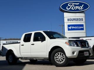 <b>Bluetooth,  SiriusXM,  Aluminum Wheels,  Air Conditioning,  Steering Wheel Audio Control!</b><br> <br> Gear up for winter with Bourgeois Motors Ford! Throughout November, when you purchase, lease, or finance any in-stock new or pre-owned vehicle you can take advantage of our volume discount pricing on winter wheel and tire packages! Speak with your sales consultant to find out how you can get a grip on winter driving while keeping your cash in your pockets. Stay ahead of winter and your budget at Bourgeois Motors Ford! <br> <br> Compare at $25747 - Our Price is just $24997! <br> <br>   Need a pickup, but dont want to commit to a big, full-size truck? This mid-size Nissan Frontier can get the job done without hogging the whole lane. This  2017 Nissan Frontier is fresh on our lot in Midland. <br> <br>Go down the path less traveled, on-road or off. Power through every job, big or small. Open up to more possibilities. Hitch up your weekend toys and go in this Nissan Frontier. It has toughness for the work site and rugged capability to take you off the map. With an efficient, mid-size body, this Frontier saves you money at the pump and space in your garage. Work hard and play hard with this Nissan Frontier. This  Crew Cab 4X4 pickup  has 137,303 kms. Its  glacier white in colour  . It has a 5 speed automatic transmission and is powered by a  261HP 4.0L V6 Cylinder Engine.  All Pre-Owned vehicles from Bourgeois Motors Ford come with the balance of the manufacturers warranty. Additionally, we are pleased to offer buyers a selection of extended warranty options to suit their specific vehicle needs. See a representative for complete details. <br> <br> Our Frontiers trim level is SV. The SV trim offers a satisfying blend of features and value in this Frontier. It comes with an AM/FM CD player with a USB port and SiriusXM, Bluetooth hands-free phone system, power doors with remote keyless entry, power windows, air conditioning, steering wheel audio control, aluminum wheels, body-color front bumper, dual power heated mirrors, and more. This vehicle has been upgraded with the following features: Bluetooth,  Siriusxm,  Aluminum Wheels,  Air Conditioning,  Steering Wheel Audio Control. <br> <br>To apply right now for financing use this link : <a href=https://www.bourgeoismotors.com/credit-application/ target=_blank>https://www.bourgeoismotors.com/credit-application/</a><br><br> <br/><br>At Bourgeois Motors Ford in Midland, Ontario, we proudly present the regions most expansive selection of used vehicles, ensuring youll find the perfect ride in our shared inventory. With a network of dealers serving Midland and Parry Sound, your ideal vehicle is within reach. Experience a stress-free shopping journey with our family-owned and operated dealership, where your needs come first. For over 78 years, weve been committed to serving Midland, Parry Sound, and nearby communities, building trust and providing reliable, quality vehicles. Discover unmatched value, exceptional service, and a legacy of excellence at Bourgeois Motors Fordwhere your satisfaction is our priority.Please note that our inventory is shared between our locations. To avoid disappointment and to ensure that were ready for your arrival, please contact us to ensure your vehicle of interest is waiting for you at your preferred location. <br> Come by and check out our fleet of 90+ used cars and trucks and 190+ new cars and trucks for sale in Midland.  o~o