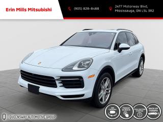 Black Leather.<br><br>Recent Arrival! Odometer is 6101 kilometers below market average!<br><br><br>2021 White Porsche Cayenne<br><br>Vehicle Price and Finance payments include OMVIC Fee and Fuel. Erin Mills Mitsubishi is proud to offer a superior selection of top quality pre-owned vehicles of all makes. We stock cars, trucks, SUVs, sports cars, and crossovers to fit every budget!! We have been proudly serving the cities and towns of Kitchener, Guelph, Waterloo, Hamilton, Oakville, Toronto, Windsor, London, Niagara Falls, Cambridge, Orillia, Bracebridge, Barrie, Mississauga, Brampton, Simcoe, Burlington, Ottawa, Sarnia, Port Elgin, Kincardine, Listowel, Collingwood, Arthur, Wiarton, Brantford, St. Catharines, Newmarket, Stratford, Peterborough, Kingston, Sudbury, Sault Ste Marie, Welland, Oshawa, Whitby, Cobourg, Belleville, Trenton, Petawawa, North Bay, Huntsville, Gananoque, Brockville, Napanee, Arnprior, Bancroft, Owen Sound, Chatham, St. Thomas, Leamington, Milton, Ajax, Pickering and surrounding areas since 2009.
