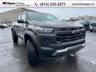 <br> <br>  This 2024 Chevy Colorado is more capable and ever ready for whatever epic adventures come your way. <br> <br> With robust powertrain options and an incredibly refined interior, this Chevrolet Colorado is simply unstoppable. Boasting a raft of features for supreme off-roading prowess, this truck will take you over all terrain and back, without breaking a sweat. This 2024 Colorado is a great embodiment of versatility, capability and great value.<br> <br> This harvest bronze Crew Cab 4X4 pickup   has an automatic transmission and is powered by a  310HP 2.7L 4 Cylinder Engine.<br> <br> Our Colorados trim level is Trail Boss. Tackle the great outdoors in this Colorado Trail Boss, with upgraded all-terrain aluminum wheels, hill descent control, a locking rear differential and off-roading suspension with switchable drive modes, along with push button start and daytime running lights, along with great standard features such as a vivid 11.3-inch diagonal infotainment screen with Apple CarPlay and Android Auto, remote keyless entry, air conditioning, and a 6-speaker audio system. Safety features include automatic emergency braking, front pedestrian braking, lane keeping assist with lane departure warning, Teen Driver, and forward collision alert with IntelliBeam high beam assist. This vehicle has been upgraded with the following features: Assist Steps, Trailering Package. <br><br> <br>To apply right now for financing use this link : <a href=https://creditonline.dealertrack.ca/Web/Default.aspx?Token=b35bf617-8dfe-4a3a-b6ae-b4e858efb71d&Lang=en target=_blank>https://creditonline.dealertrack.ca/Web/Default.aspx?Token=b35bf617-8dfe-4a3a-b6ae-b4e858efb71d&Lang=en</a><br><br> <br/>    5.99% financing for 84 months.  Incentives expire 2024-04-30.  See dealer for details. <br> <br><br> Come by and check out our fleet of 40+ used cars and trucks and 150+ new cars and trucks for sale in Ottawa.  o~o