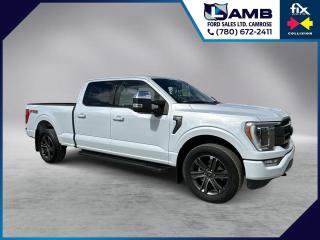 THE PRICE YOU SEE, PLUS GST. GUARANTEED! 3.5 LITER ECOBOOST, LARIAT TRIM, TWIN PANEL MOONROOF, FX4 OFF-ROAD PKG, MAX TOW PKG, B & O UNLEASHED AUDIO.     The 2021 F-150 Lariat 502a package with a 3.5-liter EcoBoost engine is a top-of-the-line trim level that offers a combination of luxury, performance, and technology. The 3.5-liter EcoBoost V6 engine delivers impressive power and torque, making it a great choice for towing and hauling. It produces 400 horsepower and 500 lb-ft of torque, providing plenty of acceleration and towing capacity. The 502a package adds a number of premium features to the Lariat trim, including leather-trimmed seats, heated and ventilated front seats, a heated steering wheel, a premium Bang & Olufsen sound system, and a power-sliding rear window. The package also includes advanced technology features such as a large touchscreen infotainment system with Apple CarPlay and Android Auto compatibility, Fords Co-Pilot360 driver assistance suite, and a 360-degree camera system for easier maneuvering in tight spaces.Do you want to know more about this vehicle, CALL, CLICK OR COME ON IN!*AMVIC Licensed Dealer; CarProof and Full Mechanical Inspection Included.