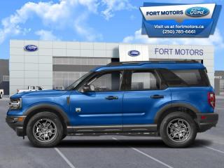 <b>Low Mileage, Wireless Charging, Convenience Package, Securicode Keyless Entry, Fog Lamps!</b><br> <br>  Compare at $36296 - Our Price is just $34900! <br> <br>   Good things come in small packages and this Bronco Sport proves that with ease, grace, and raw capability. This  2022 Ford Bronco Sport is for sale today in Fort St John. <br> <br>A compact footprint, an iconic name, and modern luxury come together to make this Bronco Sport and instant classic. Whether your next adventure takes you deep into the rugged wilds, or into the rough and rumble city, this Bronco Sport is exactly what you need. With enough cargo space for all of your gear, the capability to get you anywhere, and a manageable footprint, theres nothing quite like this Ford Bronco Sport.This low mileage  SUV has just 29,387 kms. Its  velocity blue metallic in colour  . It has a 8 speed automatic transmission and is powered by a  181HP 1.5L 3 Cylinder Engine.  This unit has some remaining factory warranty for added peace of mind. <br> <br> Our Bronco Sports trim level is Big Bend. This Bronco Sport Big Bend adds heated side mirrors, front fog lamps, power seats, proximity key, automatic climate control, heated seats, easy clean upholstery and remote engine start for a feeling even bigger than its namesake National Park. It also includes unique aluminum wheels, LED accent lighting, Co-Pilot360, a useful flip-up rear window and black exterior trim. On the inside, it features a SYNC 3 infotainment system with an 8 inch touchscreen and is paired with Apple CarPlay and Android Auto, a smart charging USB port, 60/40 split-fold rear seats, remote keyless entry, FordPass Connect. It helps keep you safe with lane keeping assist, automatic emergency braking, blind spot monitoring and rear cross traffic alert.  This vehicle has been upgraded with the following features: Wireless Charging, Convenience Package, Securicode Keyless Entry, Fog Lamps. <br> To view the original window sticker for this vehicle view this <a href=http://www.windowsticker.forddirect.com/windowsticker.pdf?vin=3FMCR9B64NRE03166 target=_blank>http://www.windowsticker.forddirect.com/windowsticker.pdf?vin=3FMCR9B64NRE03166</a>. <br/><br> <br>To apply right now for financing use this link : <a href=https://www.fortmotors.ca/apply-for-credit/ target=_blank>https://www.fortmotors.ca/apply-for-credit/</a><br><br> <br/><br><br> Come by and check out our fleet of 30+ used cars and trucks and 60+ new cars and trucks for sale in Fort St John.  o~o