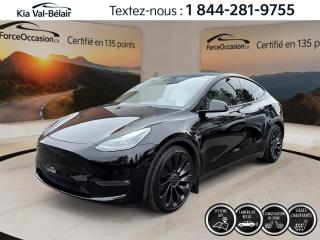 Used 2022 Tesla Model Y PERFORMANCE *AWD*GPS*TOIT PANO*CUIR BLANC* for sale in Québec, QC