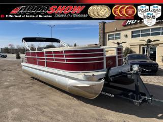 <b>*** 12-PERSON SEATING... 23.5 FOOT PONTOON! *** 115 HP SUZUKI OUTBOARD, </b><strong>JENSEN BLUETOOTH STEREO</strong>, <b>HUMMINBIRD FISHFINDER!! *** LIVEWELL, BIMINI TOP!! *** </b>Check out this party barge... and super affordably priced too (just $225 b/w or less, OAC plus tax)!! The perfect pontoon for Families & Friends that love to fish and cruise. These luxury crossover models come with premium seats, along with a LiveWell and rod holders. Equipped with rear entry and asiago vinyl, Bluetooth stereo and a comfortable helm chair! Notable features on this Pontoon include a 9-Foot <strong>BIMINI TOP</strong>......<strong>ALL ALUMINUM TRANSOM</strong>......<strong>12 PERSON SEATING CAPACITY</strong>......Folding Swim Ladder......Onboard <strong>LIVEWELL</strong>......Fishing Rod Holders......<strong>JENSEN BLUETOOTH STEREO</strong>......De-Luxe Woodgrain Dashboard Trim......<strong>OTTOMAN COOLER</strong>......Hummingbird <strong>HELIX 5 FISH FINDER</strong>......<strong>POWER TRIM</strong>......Full Gauge Set (Fuel, Indicators, Trim Setting, Volt, Engine RPM)......Docking Lights......Interior Lights......Overall Weight of Approx <strong>2,100LBS</strong>......23.5 Foot Overall Length......2021 <strong>SUZUKI 115HP 4-STROKE ENGINE!!</strong><br /><br />PLEASE NOTE: A TRAILER IS NOT INCLUDED IN THE PRICE. IF ONE CANT BE BORROWED, A THIRD-PARTY CAN BE HIRED TO TRANSPORT THE BOAT TO ITS DESTINATION.<br /><br />Sacrifice Priced at just $44,800 with extended warranty and very attractive financing ($225 b/w or less, OAC plus tax) available.<br /><br /><br />Will accept trades. Please call (204)560-6287 or View at 3165 McGillivray Blvd. (Conveniently located two minutes West from Costco at corner of Kenaston and McGillivray Blvd.)<br /><br />In addition to this please view our complete inventory of used <a href=\https://www.autoshowwinnipeg.com/used-trucks-winnipeg/\>trucks</a>, used <a href=\https://www.autoshowwinnipeg.com/used-cars-winnipeg/\>SUVs</a>, used <a href=\https://www.autoshowwinnipeg.com/used-cars-winnipeg/\>Vans</a>, used <a href=\https://www.autoshowwinnipeg.com/new-used-rvs-winnipeg/\>RVs</a>, and used <a href=\https://www.autoshowwinnipeg.com/used-cars-winnipeg/\>Cars</a> in Winnipeg on our website: <a href=\https://www.autoshowwinnipeg.com/\>WWW.AUTOSHOWWINNIPEG.COM</a><br /><br />Complete comprehensive warranty is available for this vehicle. Please ask for warranty option details. All advertised prices and payments plus taxes (where applicable).<br /><br />Winnipeg, MB - Manitoba Dealer Permit # 4908