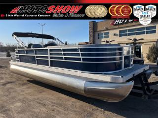 <b>*** 12-PERSON SEATING... 23.5 FOOT PONTOON! *** 115 HP SUZUKI OUTBOARD, </b><strong>JENSEN BLUETOOTH STEREO</strong>, <b>HUMMINBIRD FISHFINDER!! *** LIVEWELL, BIMINI TOP!! *** </b>Check out this party barge... and super affordably priced too (just $225 b/w or less, OAC plus tax)!! The perfect pontoon for Families & Friends that love to fish and cruise. These luxury crossover models come with premium seats, along with a LiveWell and rod holders. Equipped with rear entry with asiago vinyl, Bluetooth stereo and a comfortable helm chair! Notable features on this Pontoon include a 9-Foot <strong>BIMINI TOP</strong>......<strong>12 PERSON SEATING CAPACITY</strong>......Folding Swim Ladder......Hummingbird <strong>HELIX 5 FISHFINDER</strong>......Gorgeous Woodgrain Dash Trim......Onboard <strong>LIVEWELL</strong>......Fishing Rod Holders......<strong>JENSEN BLUETOOTH STEREO</strong>......Power Trim......<b>OTTOMAN COOLER</b>......Full Gauge Set (Fuel, Indicators, Trim Setting, Volt, Engine RPM)......Docking Lights......Interior Lights......Overall Weight of Approx <strong>2,100LBS</strong>......23.5 Foot Overall Length......2022 <strong>S</strong><strong>UZUKI 115HP 4-STROKE ENGINE!!</strong><br /><br />PLEASE NOTE: A TRAILER IS NOT INCLUDED IN THE ADVERTISED PRICE. IF THE PURCHASER DOES NOT HAVE ACCESS TO BORROW A TRAILER, TRANSPORTATION THROUGH A THIRD PARTY CAN BE ARRANGED AT AN ADDED COST.<br /><br />Sacrifice priced at just $46,800 with extended warranty and very attractive financing ($225 b/w or less, OAC plus tax) available.<br /><br /><br />Will accept trades. Please call (204)560-6287 or View at 3165 McGillivray Blvd. (Conveniently located two minutes West from Costco at corner of Kenaston and McGillivray Blvd.)<br /><br />In addition to this please view our complete inventory of used <a href=\https://www.autoshowwinnipeg.com/used-trucks-winnipeg/\>trucks</a>, used <a href=\https://www.autoshowwinnipeg.com/used-cars-winnipeg/\>SUVs</a>, used <a href=\https://www.autoshowwinnipeg.com/used-cars-winnipeg/\>Vans</a>, used <a href=\https://www.autoshowwinnipeg.com/new-used-rvs-winnipeg/\>RVs</a>, and used <a href=\https://www.autoshowwinnipeg.com/used-cars-winnipeg/\>Cars</a> in Winnipeg on our website: <a href=\https://www.autoshowwinnipeg.com/\>WWW.AUTOSHOWWINNIPEG.COM</a><br /><br />Complete comprehensive warranty is available for this vehicle. Please ask for warranty option details. All advertised prices and payments plus taxes (where applicable).<br /><br />Winnipeg, MB - Manitoba Dealer Permit # 4908