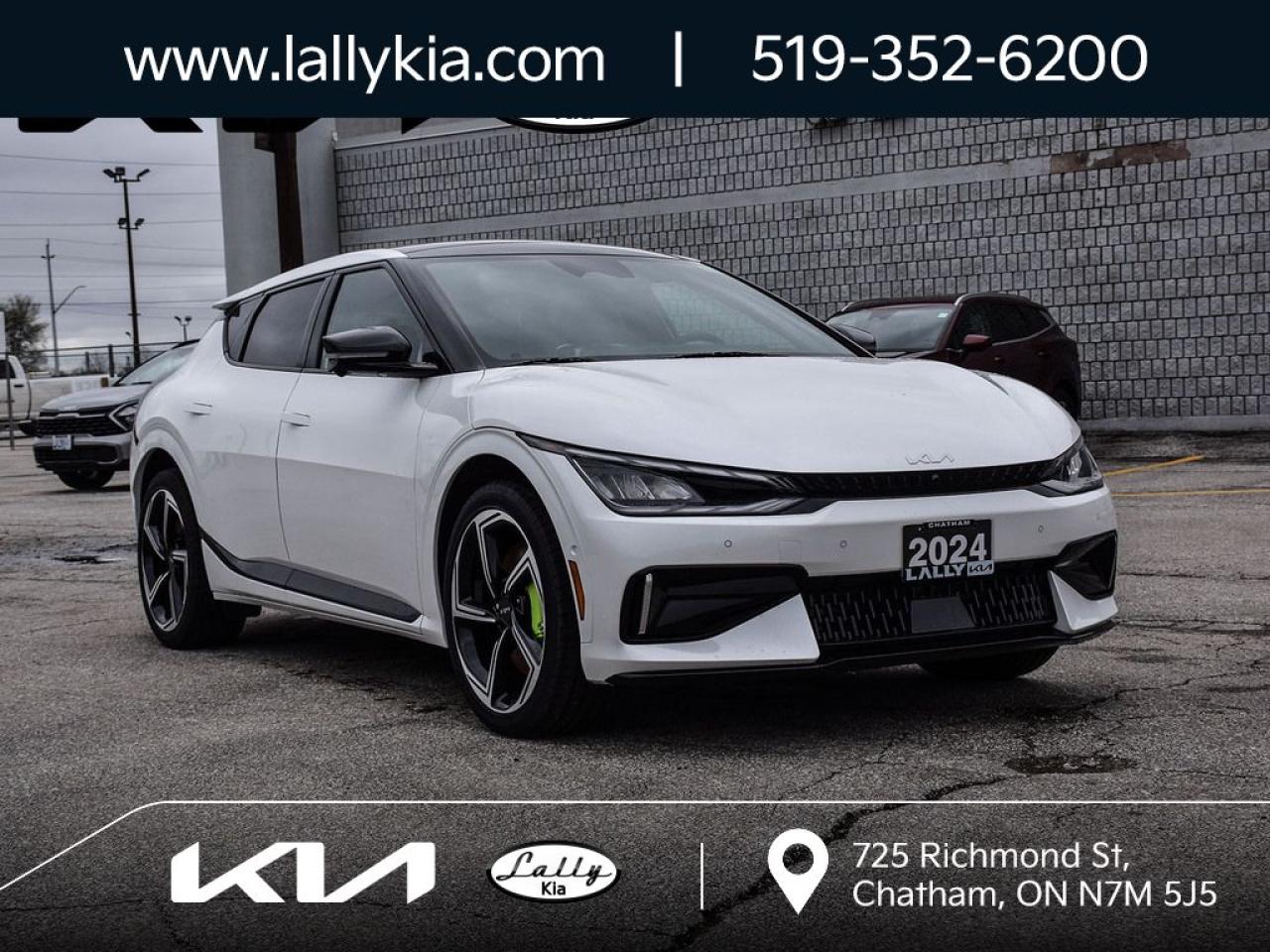 New 2024 Kia EV6 GT - ALL WHEEL DRIVE/ Premium Meridian sound system/ Augmented Reality (AR) heads-up display/ Apple CarPlay, Android Auto for sale in Chatham, ON