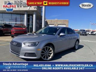 Recent Arrival!2017 Audi A4 2.0T Progressiv Progressiv Silver 2.0L 4-Cylinder TFSI quattro 7-Speed Automatic S tronic7-Speed Automatic S tronic, quattro, Black Leather.Top reasons for buying from Halifax Chrysler: Live Market Value Pricing, No Pressure Environment, State Of The Art facility, Mopar Certified Technicians, Convenient Location, Best Test Drive Route In City, Full Disclosure.Certification Program Details: 85 Point Inspection, 2 Years Fresh MVI, Brake Inspection, Tire Inspection, Fresh Oil Change, Free Carfax Report, Vehicle Professionally Detailed.Here at Halifax Chrysler, we are committed to providing excellence in customer service and will ensure your purchasing experience is second to none! Visit us at 12 Lakelands Boulevard in Bayers Lake, call us at 902-455-0566 or visit us online at www.halifaxchrysler.com *** We do our best to ensure vehicle specifications are accurate. It is up to the buyer to confirm details.***Awards:* JD Power Canada Automotive Performance, Execution and Layout (APEAL) Study