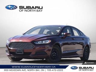 <b>Bluetooth,  Rear View Camera,  SiriusXM,  Satellite Radio,  Steering Wheel Audio Controls!</b><br> <br>    The 2016 Ford Fusion offers a lot of bang for the buck in a midsize car making it a clear class leader. This  2016 Ford Fusion is for sale today in North Bay. <br> <br>Designed with the environment in mind, the 2016 Ford Fusion offers an incredible amount of bang for the buck in a midsize car segment. With solid power, excellent fuel economy, distinctive styling, and a huge array of tech features, the 2016 Ford Fusion is a great choice in the midsize sedan segment. Its a clear standout in one of the most competitve car segments.This  sedan has 109,000 kms. Its  red in colour  . It has a 6 speed automatic transmission and is powered by a  175HP 2.5L 4 Cylinder Engine.  <br> <br> Our Fusions trim level is SE. The SE trim of this Fusion is a nice blend of features and value. It comes with the SYNC infotainment system with Bluetooth, SiriusXM satellite radio, a CD player, and an aux jack, a backup camera, steering wheel mounted audio and cruise control, power windows and locks, 60/40 folding rear seats, and more. This vehicle has been upgraded with the following features: Bluetooth,  Rear View Camera,  Siriusxm,  Satellite Radio,  Steering Wheel Audio Controls. <br> To view the original window sticker for this vehicle view this <a href=http://www.windowsticker.forddirect.com/windowsticker.pdf?vin=3FA6P0H75GR161841 target=_blank>http://www.windowsticker.forddirect.com/windowsticker.pdf?vin=3FA6P0H75GR161841</a>. <br/><br> <br>To apply right now for financing use this link : <a href=https://www.subaruofnorthbay.ca/tools/autoverify/finance.htm target=_blank>https://www.subaruofnorthbay.ca/tools/autoverify/finance.htm</a><br><br> <br/><br> Buy this vehicle now for the lowest bi-weekly payment of <b>$94.18</b> with $0 down for 84 months @ 5.99% APR O.A.C. ( Plus applicable taxes -  Plus applicable fees   ).  See dealer for details. <br> <br>Subaru of North Bay has been proudly serving customers in North Bay, Sturgeon Falls, New Liskeard, Cobalt, Haileybury, Kirkland Lake and surrounding areas since 1987. Whether you choose to visit in person or shop online, youll find a huge selection of new 2022-2023 Subaru models as well as certified used vehicles of all makes and models. </br>The advertised price is for financing purchases only. All cash purchases will be subject to an additional surcharge of $2,501.00. This advertised price also does not include taxes and licensing fees.<br> Come by and check out our fleet of 20+ used cars and trucks and 40+ new cars and trucks for sale in North Bay.  o~o
