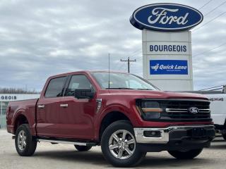 <b>18 inch Chrome-Like PVD Wheels!</b><br> <br> <br> <br>  The Ford F-Series is the best-selling vehicle in Canada for a reason. Its simply the most trusted pickup for getting the job done. <br> <br>Just as you mould, strengthen and adapt to fit your lifestyle, the truck you own should do the same. The Ford F-150 puts productivity, practicality and reliability at the forefront, with a host of convenience and tech features as well as rock-solid build quality, ensuring that all of your day-to-day activities are a breeze. Theres one for the working warrior, the long hauler and the fanatic. No matter who you are and what you do with your truck, F-150 doesnt miss.<br> <br> This rapid red metallic tinted clearcoat Crew Cab 4X4 pickup   has a 10 speed automatic transmission and is powered by a  400HP 5.0L 8 Cylinder Engine.<br> <br> Our F-150s trim level is XLT. This XLT trim steps things up with running boards, dual-zone climate control and a 360 camera system, along with great standard features such as class IV tow equipment with trailer sway control, remote keyless entry, cargo box lighting, and a 12-inch infotainment screen powered by SYNC 4 featuring voice-activated navigation, SiriusXM satellite radio, Apple CarPlay, Android Auto and FordPass Connect 5G internet hotspot. Safety features also include blind spot detection, lane keep assist with lane departure warning, front and rear collision mitigation and automatic emergency braking. This vehicle has been upgraded with the following features: 18 Inch Chrome-like Pvd Wheels. <br><br> View the original window sticker for this vehicle with this url <b><a href=http://www.windowsticker.forddirect.com/windowsticker.pdf?vin=1FTFW3L56RKD37372 target=_blank>http://www.windowsticker.forddirect.com/windowsticker.pdf?vin=1FTFW3L56RKD37372</a></b>.<br> <br>To apply right now for financing use this link : <a href=https://www.bourgeoismotors.com/credit-application/ target=_blank>https://www.bourgeoismotors.com/credit-application/</a><br><br> <br/> 0% financing for 60 months. 2.99% financing for 84 months.  Incentives expire 2024-04-30.  See dealer for details. <br> <br>Discount on vehicle represents the Cash Purchase discount applicable and is inclusive of all non-stackable and stackable cash purchase discounts from Ford of Canada and Bourgeois Motors Ford and is offered in lieu of sub-vented lease or finance rates. To get details on current discounts applicable to this and other vehicles in our inventory for Lease and Finance customer, see a member of our team. </br></br>Discover a pressure-free buying experience at Bourgeois Motors Ford in Midland, Ontario, where integrity and family values drive our 78-year legacy. As a trusted, family-owned and operated dealership, we prioritize your comfort and satisfaction above all else. Our no pressure showroom is lead by a team who is passionate about understanding your needs and preferences. Located on the shores of Georgian Bay, our dealership offers more than just vehiclesits an experience rooted in community, trust and transparency. Trust us to provide personalized service, a diverse range of quality new Ford vehicles, and a seamless journey to finding your perfect car. Join our family at Bourgeois Motors Ford and let us redefine the way you shop for your next vehicle.<br> Come by and check out our fleet of 80+ used cars and trucks and 210+ new cars and trucks for sale in Midland.  o~o
