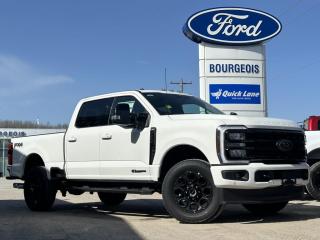 <b>Lariat Ultimate Package, Leather Seats, Premium Audio, Diesel Engine, FX4 Off-Road Package!</b><br> <br> <br> <br>  This Ford F-250 boasts a quiet cabin, a compliant ride, and incredible capability. <br> <br>The most capable truck for work or play, this heavy-duty Ford F-250 never stops moving forward and gives you the power you need, the features you want, and the style you crave! With high-strength, military-grade aluminum construction, this F-250 Super Duty cuts the weight without sacrificing toughness. The interior design is first class, with simple to read text, easy to push buttons and plenty of outward visibility. This truck is strong, extremely comfortable and ready for anything.<br> <br> This star white metallic tri-coat sought after diesel Crew Cab 4X4 pickup   has a 10 speed automatic transmission and is powered by a  475HP 6.7L 8 Cylinder Engine.<br> <br> Our F-250 Super Dutys trim level is Lariat. Experience rugged capability and luxury in this F-250 Lariat trim, which features leather-trimmed heated and ventilated front seats with power adjustment, memory function and lumbar support, a heated leather-wrapped steering wheel, voice-activated dual-zone automatic climate control, power-adjustable pedals, a sonorous 8-speaker Bang & Olufsen audio system, and two 120-volt AC power outlets. This truck is also ready to get busy, with equipment such as class V towing equipment with a hitch, trailer wiring harness, a brake controller and trailer sway control, beefy suspension with heavy duty shock absorbers, power extendable trailer style mirrors, and LED headlights with front fog lamps and automatic high beams. Connectivity is handled by a 12-inch infotainment screen powered by SYNC 4, bundled with Apple CarPlay, Android Auto, inbuilt navigation, and SiriusXM satellite radio. Safety features also include Ford Co-Pilot360 with a surround camera and pre-collision assist with automatic emergency braking and cross-traffic alert, blind spot detection, rear parking sensors, forward collision mitigation, and a cargo bed camera. This vehicle has been upgraded with the following features: Lariat Ultimate Package, Leather Seats, Premium Audio, Diesel Engine, Fx4 Off-road Package, Sunroof, Reverse Sensing System. <br><br> View the original window sticker for this vehicle with this url <b><a href=http://www.windowsticker.forddirect.com/windowsticker.pdf?vin=1FT7W2BT6RED34050 target=_blank>http://www.windowsticker.forddirect.com/windowsticker.pdf?vin=1FT7W2BT6RED34050</a></b>.<br> <br>To apply right now for financing use this link : <a href=https://www.bourgeoismotors.com/credit-application/ target=_blank>https://www.bourgeoismotors.com/credit-application/</a><br><br> <br/> 5.99% financing for 84 months.  Incentives expire 2024-04-30.  See dealer for details. <br> <br>Discount on vehicle represents the Cash Purchase discount applicable and is inclusive of all non-stackable and stackable cash purchase discounts from Ford of Canada and Bourgeois Motors Ford and is offered in lieu of sub-vented lease or finance rates. To get details on current discounts applicable to this and other vehicles in our inventory for Lease and Finance customer, see a member of our team. </br></br>Discover a pressure-free buying experience at Bourgeois Motors Ford in Midland, Ontario, where integrity and family values drive our 78-year legacy. As a trusted, family-owned and operated dealership, we prioritize your comfort and satisfaction above all else. Our no pressure showroom is lead by a team who is passionate about understanding your needs and preferences. Located on the shores of Georgian Bay, our dealership offers more than just vehiclesits an experience rooted in community, trust and transparency. Trust us to provide personalized service, a diverse range of quality new Ford vehicles, and a seamless journey to finding your perfect car. Join our family at Bourgeois Motors Ford and let us redefine the way you shop for your next vehicle.<br> Come by and check out our fleet of 80+ used cars and trucks and 130+ new cars and trucks for sale in Midland.  o~o