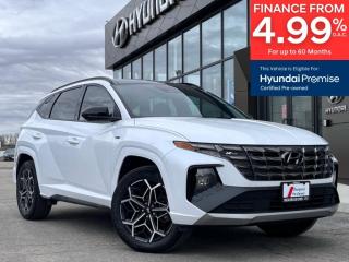 <b>Certified, Premium Audio,  Aluminum Wheels,  Sunroof,  Navigation,  Leather Seats!</b><br> <br>  Compare at $36050 - Our Price is just $35000! <br> <br>   Highways, byways, urban sprawls, and remote expanses, this 2023 Hyundai Tucson does it all with ease and grace. This  2023 Hyundai Tucson is for sale today in Midland. <br> <br>This 2023 Hyundai Tucson was made with eye for detail. From subtle surprises to bold design features, every part of this 2023 Hyundai Tucson is a treat. Stepping into the interior feels like a step right into the future with breathtaking technology and luxury that will make your smartphone jealous. Add on an intelligently capable chassis and drivetrain and you have the SUV of the future, ready for you today.This  SUV has 35,461 kms and is a Certified Pre-Owned vehicle. Its  tw3 in colour  . It has a 8 speed automatic transmission and is powered by a  187HP 2.5L 4 Cylinder Engine.  And its got a certified used vehicle warranty for added peace of mind. <br> <br> Our Tucsons trim level is N Line. For a sportier edge on top of refined luxury, opt for this Tucson N-Line and be treated to machined aluminum wheels and unique exterior styling, along with a sonorous 8-speaker Bose audio system, an express open/close glass sunroof, and a 10.25-inch infotainment screen bundled with Apple CarPlay and Android Auto, and voice-activated navigation. Additional features include N-Line badged heated front bucket seats with power-adjustment and lumbar support, red upholstery stitching, a leather-wrapped heated steering wheel, dual-zone climate control, and a rearview camera system. Occupant safety on the road is assured, thank to blind spot detection, adaptive cruise control, lane keeping assist, lane departure warning, forward collision alert, and rear collision mitigation. This vehicle has been upgraded with the following features: Premium Audio,  Aluminum Wheels,  Sunroof,  Navigation,  Leather Seats,  Heated Seats,  Apple Carplay. <br> <br>To apply right now for financing use this link : <a href=https://www.bourgeoishyundai.com/finance/ target=_blank>https://www.bourgeoishyundai.com/finance/</a><br><br> <br/>This vehicle has met our highest standard and has been put through the Hyundai certificationprocess by our factory-trained technicians. Our Hyundai Certified used vehicles go thru anextensive 120-point inspection and are reconditioned back to near new condition. Each vehicle comes with a minimum of a 12-month/20,000 km comprehensive limited warranty or the balance of the factory warranty (whichever is longer) as well as 1 year roadside assistance. If you are financing, Hyundai Certified vehicles also qualify for preferred finance rates - talk to your dealer for details. They also come with satisfaction guaranteed; a 30-day or 2000 km exchange privilege if you are not completely satisfied. If your budget permits, you can extend or upgrade to an even more comprehensive Certified Pre-Owned Vehicle Protection Plan. For more information, please call any of our knowledgeable used vehicle staff at (705)540-8015.<br> <br/><br>BUY WITH CONFIDENCE. Bourgeois Auto Group, we dont just sell cars; for over 75 years, we have delivered extraordinary automotive experiences in every showroom, on the road, and at your home. Offering complimentary delivery in an enclosed trailer. <br><br>Why buy from the Bourgeois Auto Group? Whether you are looking for a great place to buy your next new or used vehicle find a qualified repair center or looking for parts for your vehicle the Bourgeois Auto Group has the answer. We offer both new vehicles and pre-owned vehicles with over 25 brand manufacturers and over 200 Pre-owned Vehicles to choose from. Were constantly changing to meet the needs of our customers and stay ahead of the competition, and we are committed to investing in modern technology to ensure that we are always on the cutting edge. We use very strategic programs and tools that give us current market data to price our vehicles to the market to make sure that our customers are getting the best deal not only on the new car but on your trade-in as well. Ask for your free Live Market analysis report and save time and money. <br><br>WE BUY CARS  Any make model or condition, No purchase necessary. We are OPEN 24 hours a Day/7 Days a week with our online showroom and chat service. Our market value pricing provides the most competitive prices on all our pre-owned vehicles all the time. Market Value Pricing is achieved by polling over 20000 pre-owned websites every day to ensure that every single customer receives real-time Market Value Pricing on every pre-owned vehicle we sell. Customer service is our top priority. No hidden costs or fees, and full disclosure on all services and Carfax®. <br><br>With over 23 brands and over 400 full- and part-time employees, we look forward to serving all your automotive needs! <br> Come by and check out our fleet of 20+ used cars and trucks and 50+ new cars and trucks for sale in Midland.  o~o