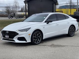 <div> **Unleash Your Driving Passion: 2023 Hyundai Sonata N-Line**</div><br /><div><span>Prepare to be captivated by the sheer beauty and exhilarating performance of our 2023 Hyundai Sonata N-Line. With its sleek design and impressive features, this car is more than just transportation  its a statement of style and sophistication on the road.</span><br></div><br /><div><span>**Key Features:**</span><br></div><br /><div>- Powered by a dynamic 2.5L 4-cylinder engine, this Sonata N-Line delivers an exhilarating driving experience with 44,000KM of road-tested reliability.</div><br /><div>- Dressed in a stunning white exterior, this car commands attention wherever it goes, making heads turn with its striking presence.</div><br /><div>- Slip into luxury with heated seats and a heated steering wheel, ensuring comfort even during the coldest of days.</div><br /><div>- Equipped with an automatic transmission and paddle shifters, driving this N-Line is not just a commute  its an adventure, offering seamless control and exhilarating performance at your fingertips.</div><br /><div><br></div><br /><div>**Why Choose Us?**</div><br /><div>Located just seconds off the 401 in Gananoque, Easton Auto Sales Inc is your premier destination for quality pre-owned vehicles. Conveniently accessible from Kingston and Brockville, were committed to providing exceptional customer service and ensuring a seamless car-buying experience. As an OMVIC Certified and UCDA Member, you can trust in our professionalism and integrity.</div><br /><div><br></div><br /><div>**Schedule Your Test Drive Today:**</div><br /><div>Dont miss out on the opportunity to experience the thrill of driving our 2023 Hyundai Sonata N-Line. Call us now at 613-561-5172 to schedule your test drive and discover why this car is the perfect fit for your lifestyle. Plus, were eager to accept your trade-in, making it easier than ever to upgrade to the car of your dreams. Visit us today and let us help you find your next vehicle!</div><br /><div><br></div>