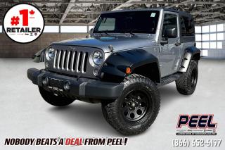 2014 Jeep Wrangler Sport 2 Door | 3.6L V6 | 6-speed Manual Transmission | Bushwacker Fender Flares | 33" Duratrac Tires | Off-road Wheels | Rock Rails | Kenwood Touchscreen Display | Apple CarPlay & Android Auto | Air Conditioning | Trailer Hitch Receiver | Wild Boar Grab Handles

Clean Carfax

Unleash your adventurous spirit with the 2014 Jeep Wrangler Sport 2 Door, a rugged yet versatile companion for your off-road explorations. Powered by a robust 3.6L V6 engine paired with a responsive 6-speed manual transmission, this Jeep delivers exhilarating performance on any terrain. Equipped with Bushwacker fender flares and 33" Duratrac tires mounted on off-road wheels, it commands attention with its bold stance and capability to conquer challenging trails. Navigate effortlessly with the Kenwood touchscreen display featuring Apple CarPlay and Android Auto compatibility, ensuring seamless connectivity for your entertainment and navigation needs. Stay comfortable in any climate with air conditioning, while the included trailer hitch receiver adds versatility for hauling your gear. With its rock rails providing extra protection and durability, the 2014 Jeep Wrangler Sport is ready to tackle the toughest adventures with ease and style.
______________________________________________________

Engage & Explore with Peel Chrysler: Whether youre inquiring about our latest offers or seeking guidance, 1-866-652-6197 connects you directly. Dive deeper online or connect with our team to navigate your automotive journey seamlessly.

WE TAKE ALL TRADES & CREDIT. WE SHIP ANYWHERE IN CANADA! OUR TEAM IS READY TO SERVE YOU 7 DAYS! COME SEE WHY NOBODY BEATS A DEAL FROM PEEL! Your Source for ALL make and models used cars and trucks
______________________________________________________

*FREE CarFax (click the link above to check it out at no cost to you!)*

*FULLY CERTIFIED! (Have you seen some of these other dealers stating in their advertisements that certification is an additional fee? NOT HERE! Our certification is already included in our low sale prices to save you more!)

______________________________________________________

Peel Chrysler  A Trusted Destination: Based in Port Credit, Ontario, we proudly serve customers from all corners of Ontario and Canada including Toronto, Oakville, North York, Richmond Hill, Ajax, Hamilton, Niagara Falls, Brampton, Thornhill, Scarborough, Vaughan, London, Windsor, Cambridge, Kitchener, Waterloo, Brantford, Sarnia, Pickering, Huntsville, Milton, Woodbridge, Maple, Aurora, Newmarket, Orangeville, Georgetown, Stouffville, Markham, North Bay, Sudbury, Barrie, Sault Ste. Marie, Parry Sound, Bracebridge, Gravenhurst, Oshawa, Ajax, Kingston, Innisfil and surrounding areas. On our website www.peelchrysler.com, you will find a vast selection of new vehicles including the new and used Ram 1500, 2500 and 3500. Chrysler Grand Caravan, Chrysler Pacifica, Jeep Cherokee, Wrangler and more. All vehicles are priced to sell. We deliver throughout Canada. website or call us 1-866-652-6197. 

Your Journey, Our Commitment: Beyond the transaction, Peel Chrysler prioritizes your satisfaction. While many of our pre-owned vehicles come equipped with two keys, variations might occur based on trade-ins. Regardless, our commitment to quality and service remains steadfast. Experience unmatched convenience with our nationwide delivery options. All advertised prices are for cash sale only. Optional Finance and Lease terms are available. A Loan Processing Fee of $499 may apply to facilitate selected Finance or Lease options. If opting to trade an encumbered vehicle towards a purchase and require Peel Chrysler to facilitate a lien payout on your behalf, a Lien Payout Fee of $299 may apply. Contact us for details. Peel Chrysler Pre-Owned Vehicles come standard with only one key.