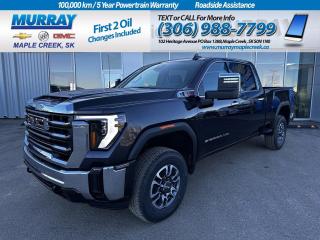 Prepare to be impressed with our Diesel powered 2024 GMC Sierra 2500HD SLT Crew Cab 4X4 that helps you to keep calm and carry heavy loads in Titanium Rush Metallic! Motivated by a TurboCharged 6.6 Liter DuraMax Diesel V8 offering 470hp and 975lb-ft of torque to a 10 Speed Allison Automatic transmission for commercial-strength capability. This Four Wheel Drive truck also has Digital Variable Steering for enhanced maneuverability. Style-wise, our Sierra stands tall with LED lighting, fog lamps, chrome bumpers/beltline moldings, front recovery hooks, bold alloy wheels, a MultiPro tailgate, and a 120V power outlet. Solid engineering and high-grade workmanship come standard in our SLT cabin. It boasts heated leather power front seats, a heated-wrapped steering wheel, dual-zone automatic climate control, remote start, keyless access/ignition, and a 120V interior outlet. Intelligent truck technologies include a 12.3-inch driver display, a 13.4-inch touchscreen, Google Built-in, WiFi compatibility, Apple CarPlay®/Android Auto®, Bluetooth®, and a six-speaker audio system. GMC delivers impressive driver assistance for safety and functionality with a ProGrade Trailering System, an HD rearview camera, automatic braking, lane-departure warning, forward collision warning, trailer sway control, stability/traction control, hitch guidance with hitch view, and more. When tough jobs call, our Sierra 2500 SLT is ready to answer! Save this Page and Call for Availability. We Know You Will Enjoy Your Test Drive Towards Ownership!