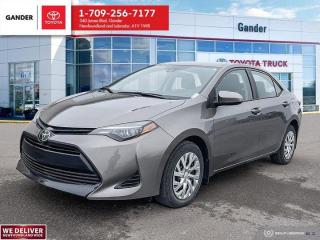 New Price!2019 Toyota Corolla LE CVT FWD 1.8L I4 DOHCFalcon Gray MetallicOdometer is 14336 kilometers below market average!ALL CREDIT APPLICATIONS ACCEPTED! ESTABLISH OR REBUILD YOUR CREDIT HERE. APPLY AT https://steeleadvantagefinancing.com/?dealer=7148 We know that you have high expectations in your car search in NL. So, if youre in the market for a pre-owned vehicle that undergoes our exclusive inspection protocol, stop by Gander Toyota. Were confident we have the right vehicle for you. Here at Gander Toyota, we enjoy the challenge of meeting and exceeding customer expectations in all things automotive.**Market Value Pricing**, Active Cruise Control, Air Conditioning, Auto High-beam Headlights, Exterior Parking Camera Rear, Heated Front Bucket Seats.Toyota Certified Details:* 24-hour Roadside Assistance* Zero Deductible / Complimentary First Oil & Filter Change (6 mos/8,000 km, whichever comes first) / FREE tank of gas / Warranty Honoured at over 1,500 Toyota Dealers in Canada and the U.S. / CARFAX Vehicle History Reports* 160-point inspection* Through Toyota Financial Services, you can take advantage of our special Toyota Certified Used Vehicle Rates. 24 months - 5.39%, 36 months - 6.39%, 48 months - 6.69%, 60 months - 6.89%, 72 months - 7.09%* 6 months / 10,000 km Powertrain. Optional Extra Care Protection. $0 Deductible* 7 days / 1,500 kms Exchange PrivilegeSteele Auto Group is the most diversified group of automobile dealerships in Atlantic Canada, with 34 dealerships selling 27 brands and an employee base of over 1000. Sales are up by double digits over last year and the plan going forward is to expand further into Atlantic Canada. PLEASE CONFIRM WITH US THAT ALL OPTIONS, FEATURES AND KILOMETERS ARE CORRECT.