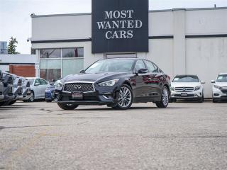 <div style=text-align: justify;><span style=font-size:14px;><span style=font-family:times new roman,times,serif;>This 2022 Infiniti Q50 has a CLEAN CARFAX with no accidents and is also a one owner Canadian (Ontario) vehicle with service records. High-value options included with this vehicle are; blind spot indicators, pre-collision, lane watch, black leather / heated / power / memory seats, 360 camera, front & rears sensor, heated steering wheel, power telescopic, convenience entry, sunroof, back up camera, touchscreen, remote start, multifunction steering wheel, 18” alloy rims and fog lights, offering immense value.<br /> <br /><strong>A used set of tires is also available for purchase, please ask your sales representative for pricing.</strong><br /> <br />Why buy from us?<br /> <br />Most Wanted Cars is a place where customers send their family and friends. MWC offers the best financing options in Kitchener-Waterloo and the surrounding areas. Family-owned and operated, MWC has served customers since 1975 and is also DealerRater’s 2022 Provincial Winner for Used Car Dealers. MWC is also honoured to have an A+ standing on Better Business Bureau and a 4.8/5 customer satisfaction rating across all online platforms with over 1400 reviews. With two locations to serve you better, our inventory consists of over 150 used cars, trucks, vans, and SUVs.<br /> <br />Our main office is located at 1620 King Street East, Kitchener, Ontario. Please call us at 519-772-3040 or visit our website at www.mostwantedcars.ca to check out our full inventory list and complete an easy online finance application to get exclusive online preferred rates.<br /> <br />*Price listed is available to finance purchases only on approved credit. The price of the vehicle may differ from other forms of payment. Taxes and licensing are excluded from the price shown above*</span></span></div>